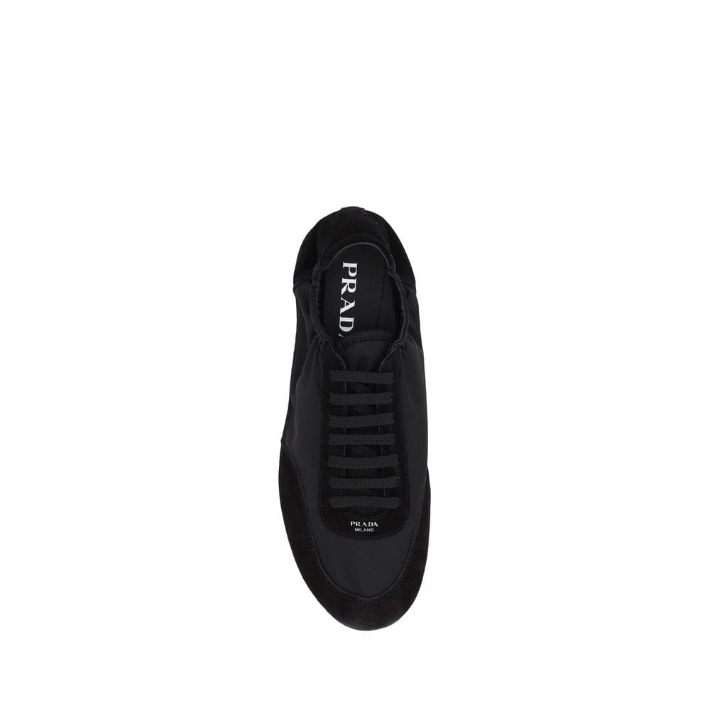 Prada Black Calf Leather Bos Taurus Athletic Sneakers - 4