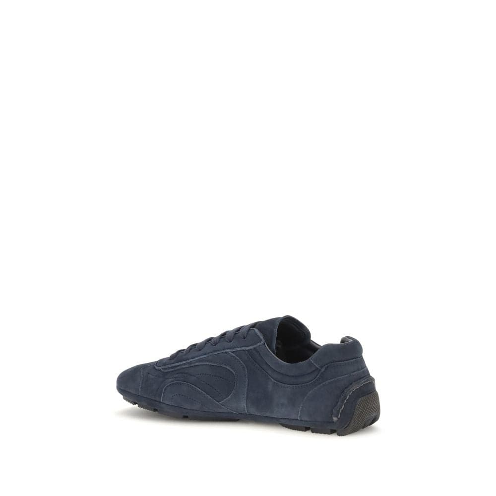 Prada Blue Calf Leather Bos Taurus Athletic Sneakers - 3