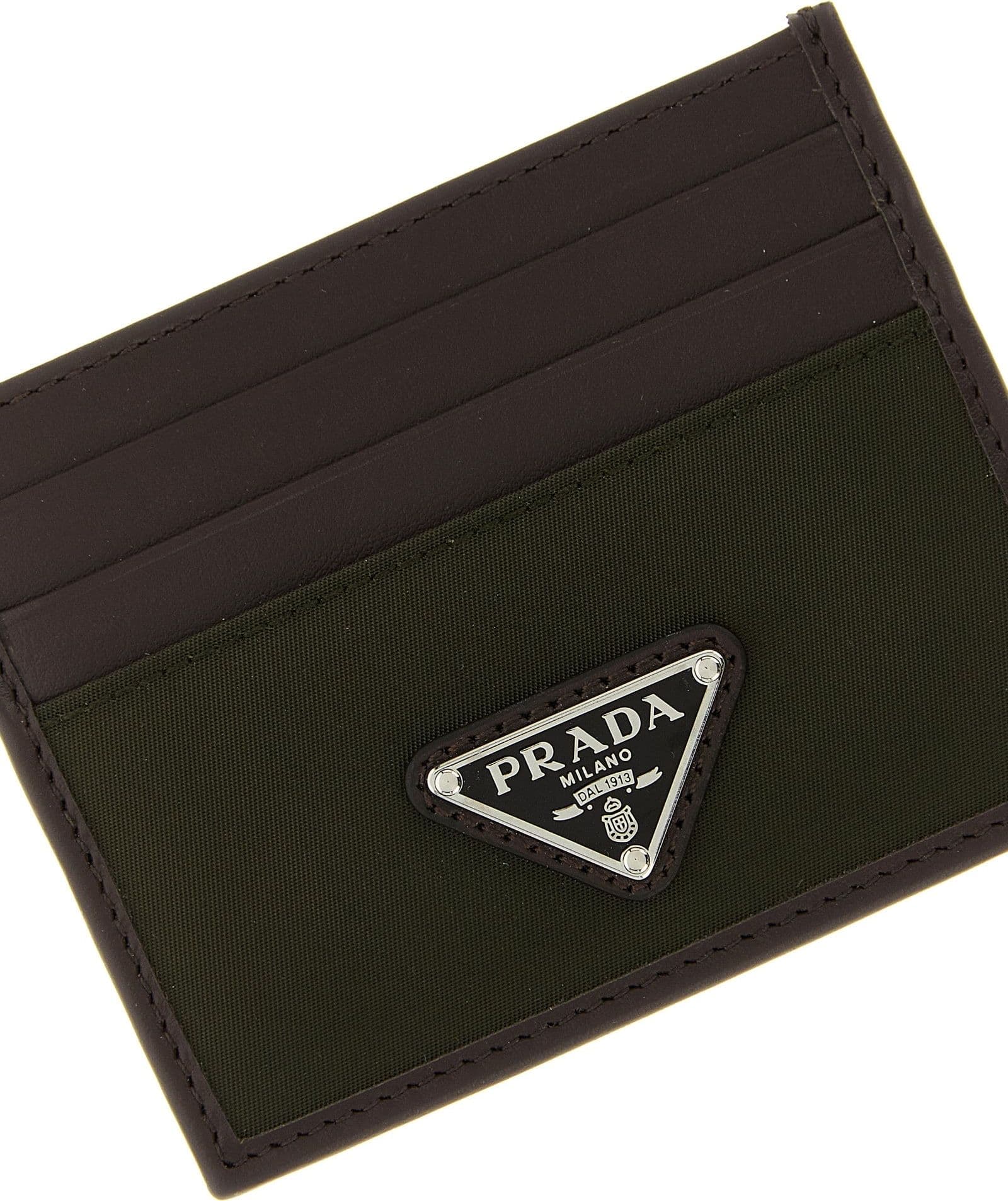 Prada Bicolor Recycled Polyamide Cardholder - 3