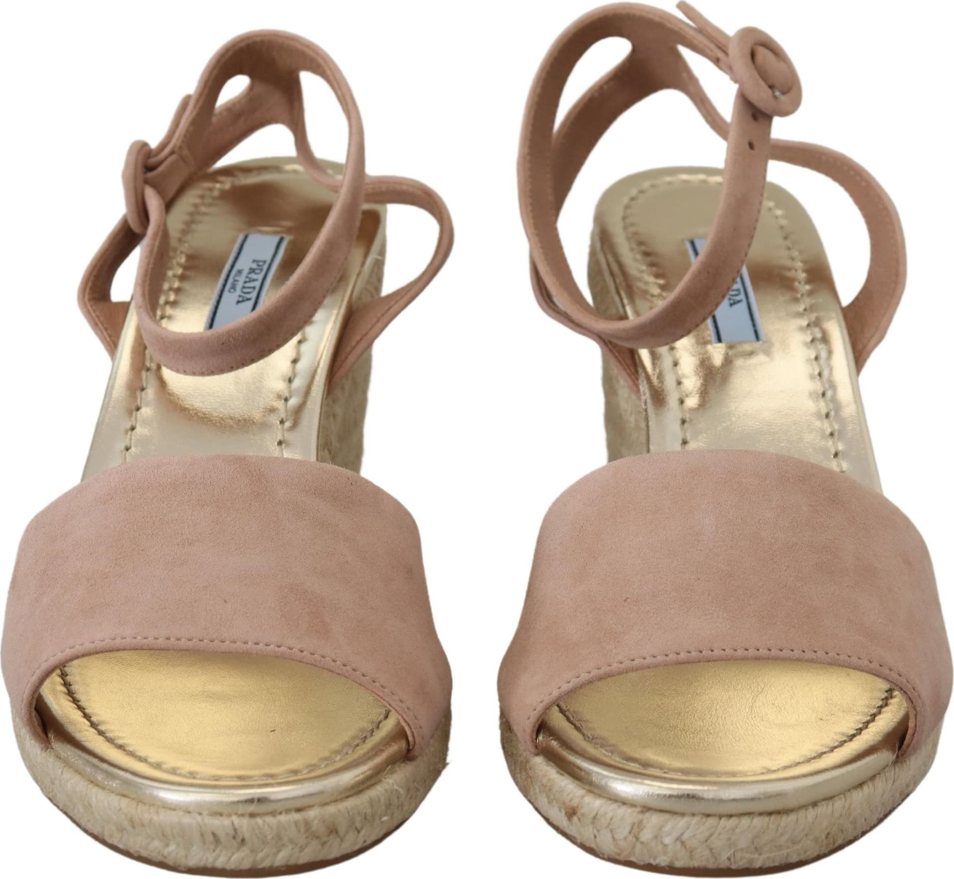 Prada Pink Suede Leather Ankle Strap Sandals - 4