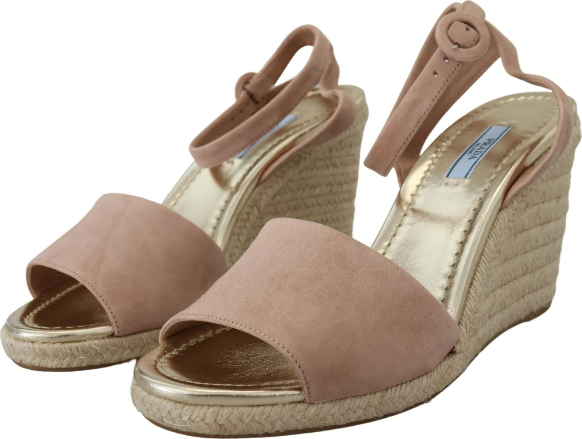Prada Pink Suede Leather Ankle Strap Sandals - 5