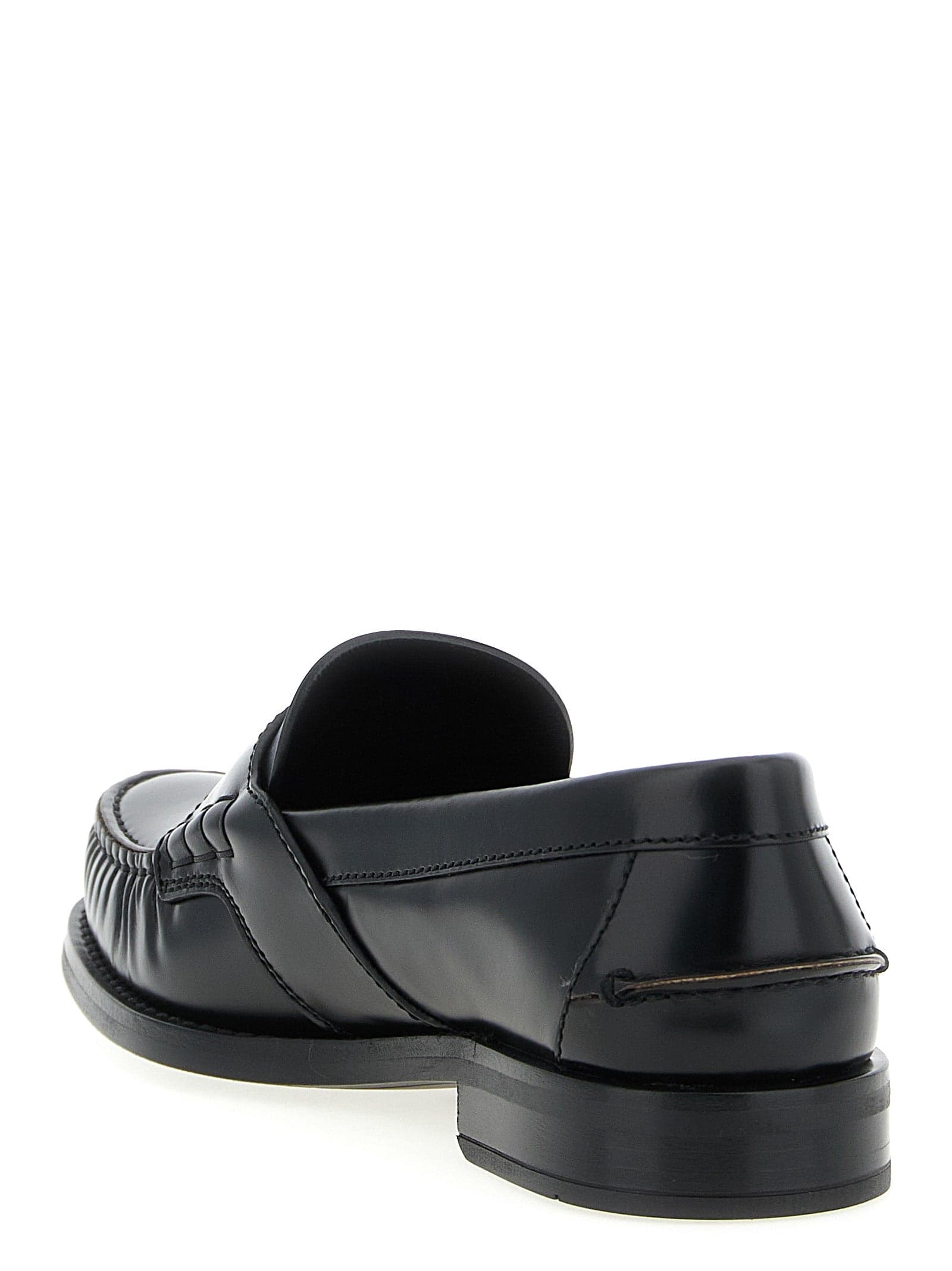 Prada Black Calfskin Slip-On Loafers - 3