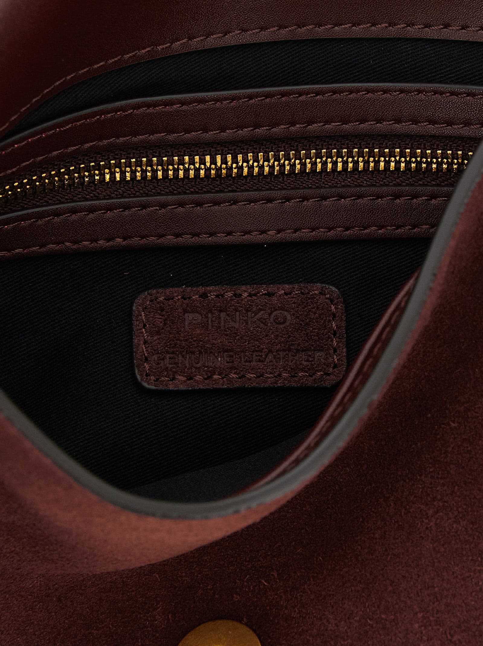 PINKO Bordeaux Calfskin Crossbody Bag - 4
