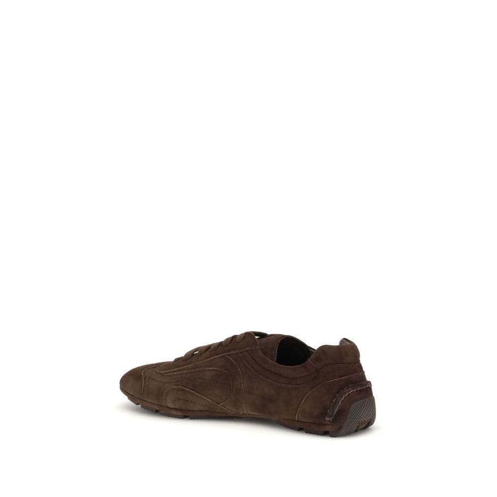 Prada Brown Calf Leather Bos Taurus Athletic Sneakers - 3