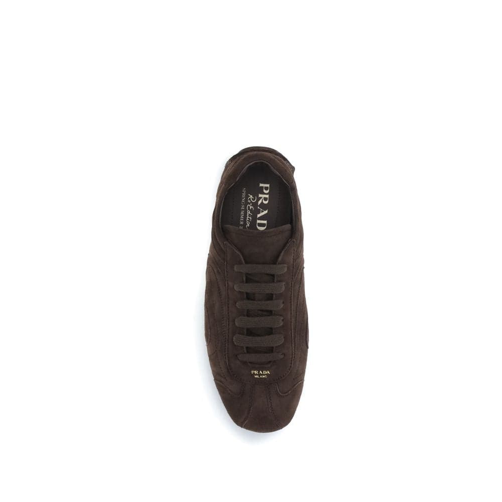 Prada Brown Calf Leather Bos Taurus Athletic Sneakers - 4