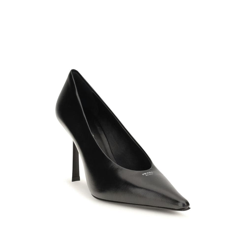 Décolleté Prada nere in pelle di capra con tacco alto - 2