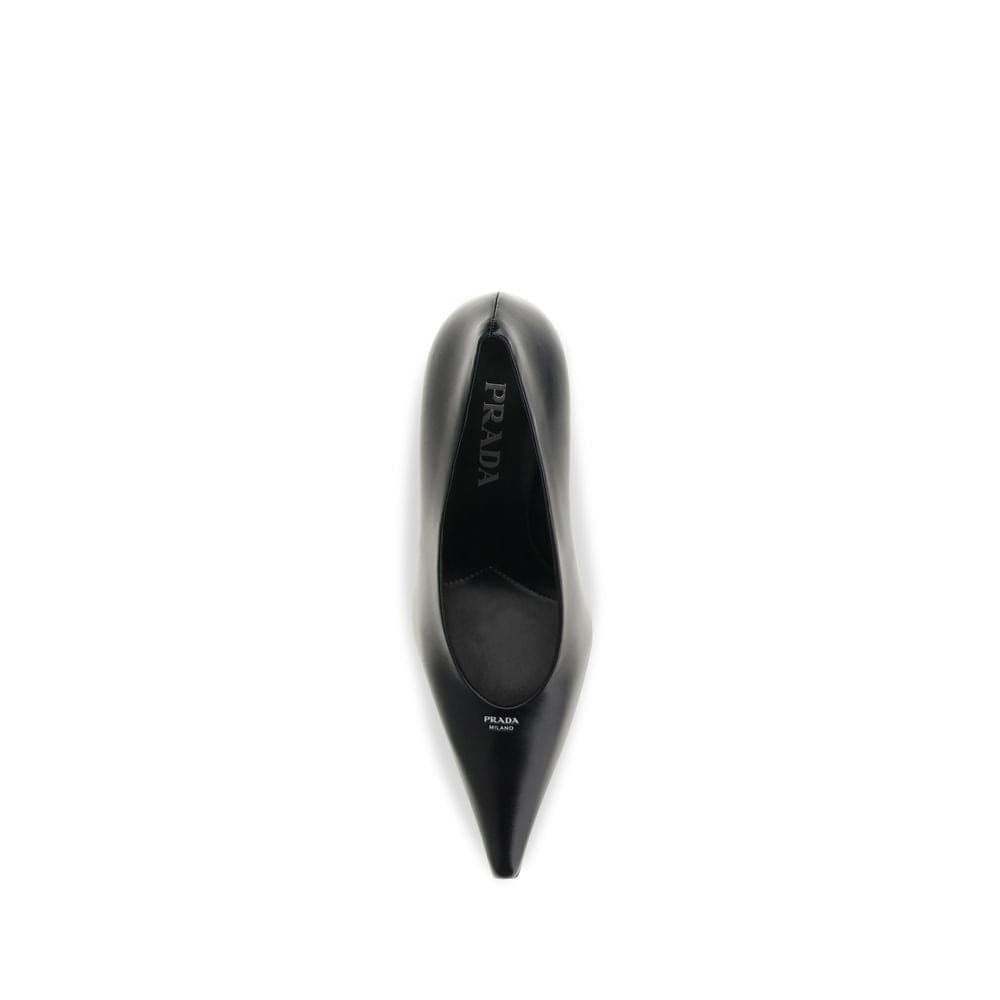 Décolleté Prada nere in pelle di capra con tacco alto - 4