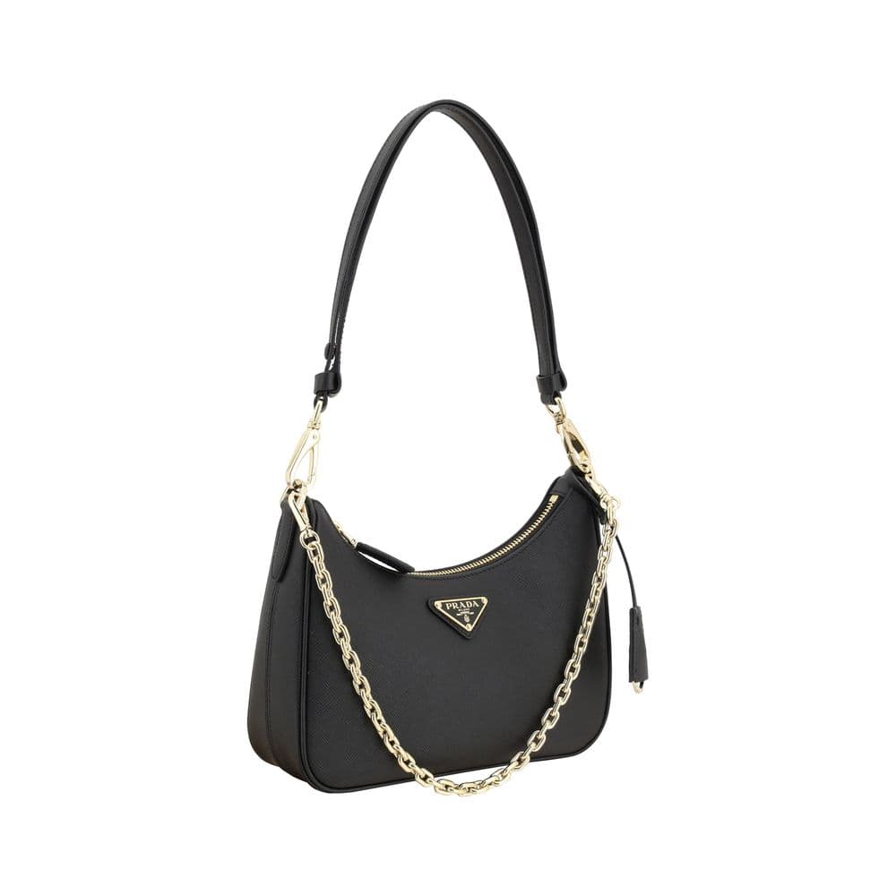 Prada Black Calf Leather Bos Taurus Shoulder Bag - 2