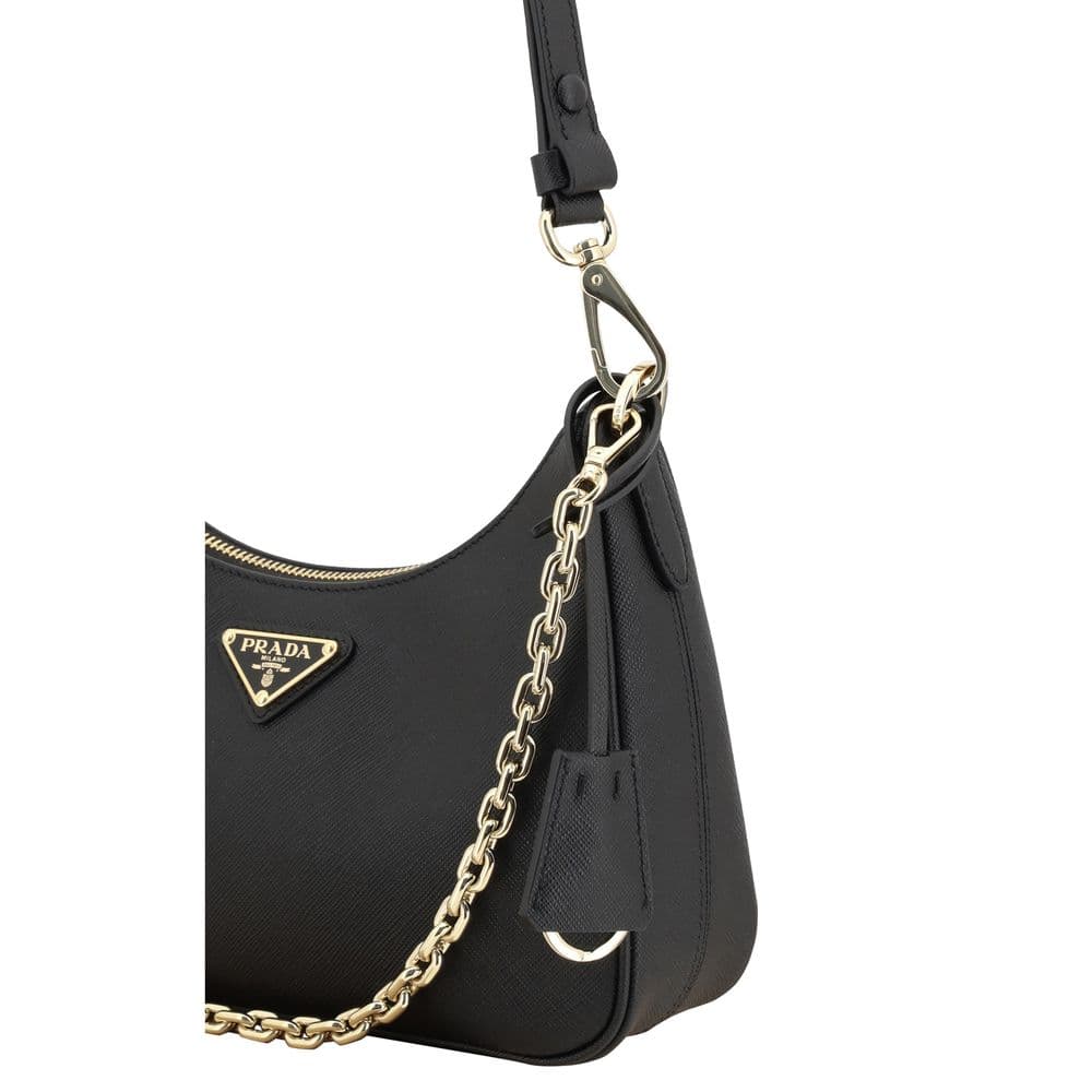 Prada Black Calf Leather Bos Taurus Shoulder Bag - 4