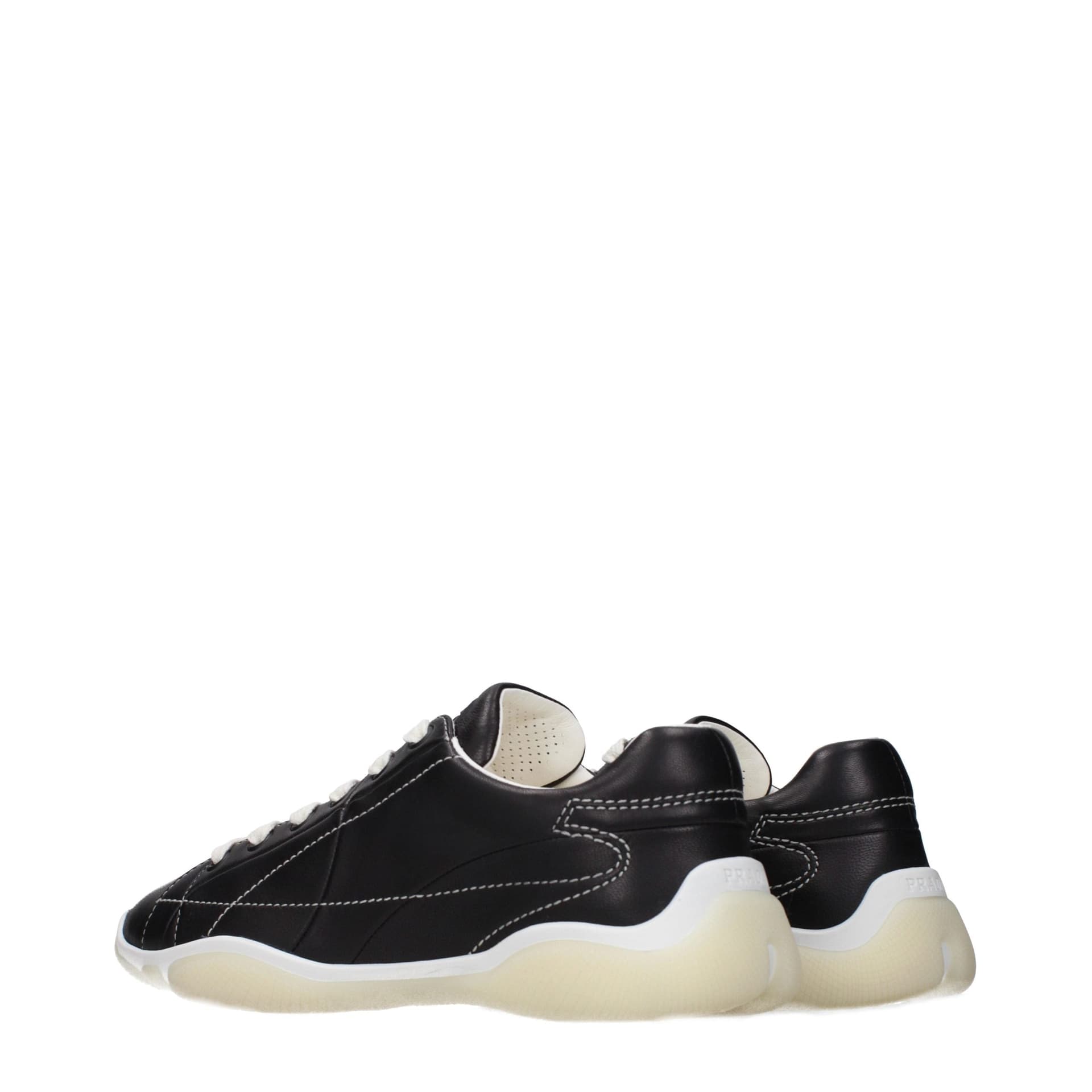 Prada Black Leather Sneakers - 4