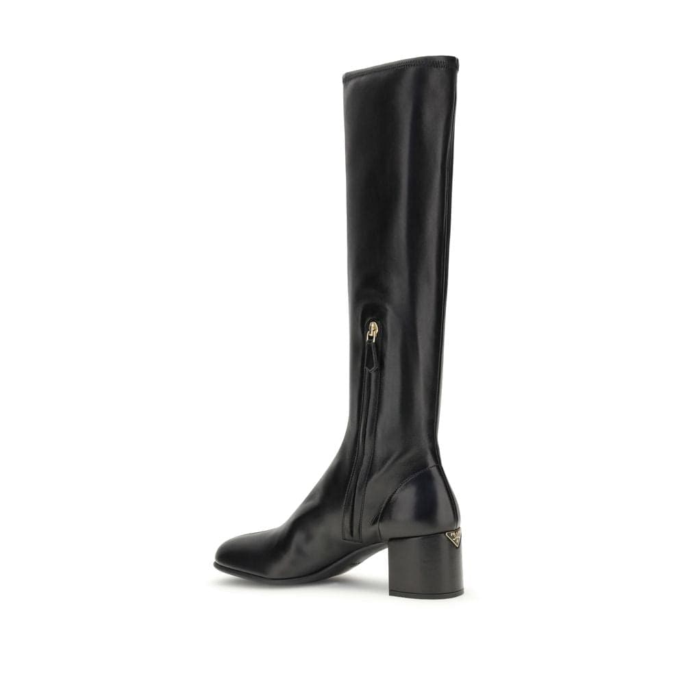 Prada Black Lamb Ovis Aries Ankle Boots - 3