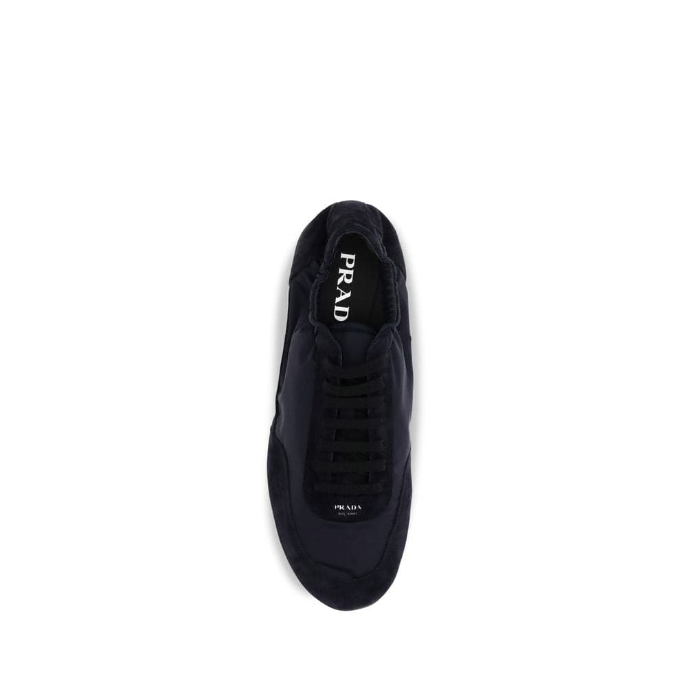 Prada Blue Calf Leather Bos Taurus Athletic Sneakers - 4