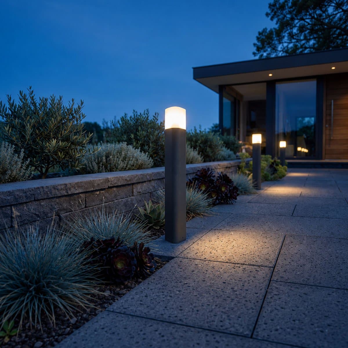 Paletto Promoluce KLEE 60 E27 LED IP54 alluminio metacrilato - 2