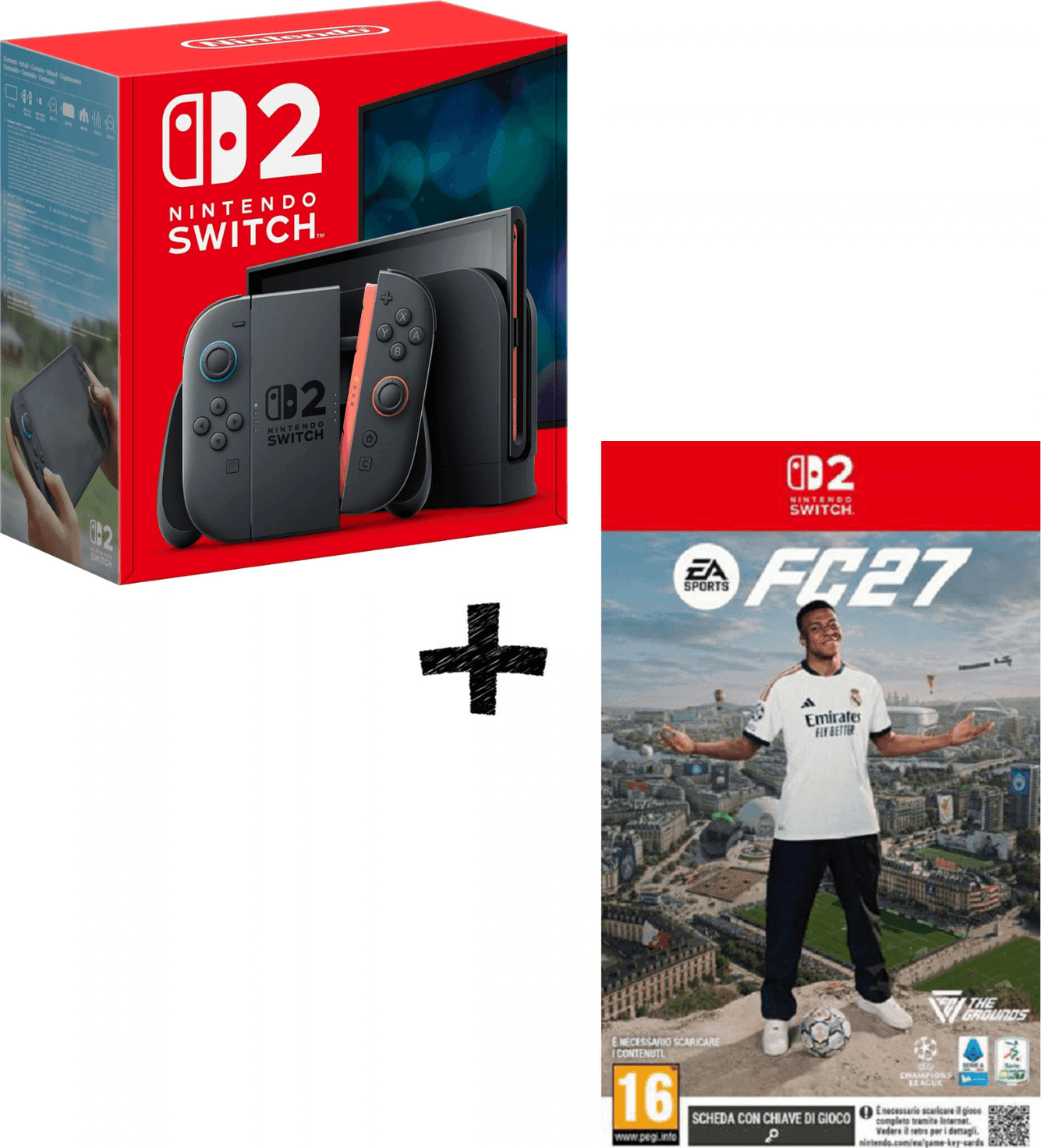 NINTENDO SWITCH 2 256 GB Touch screen Wi-Fi Nero+ Fc 27 Switch 2  Versione Italiana - 31