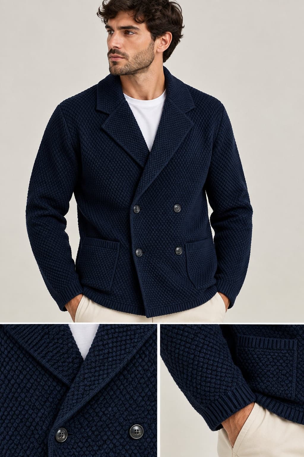 GIACCA CARDIGAN DOPPIO PETTO - 2