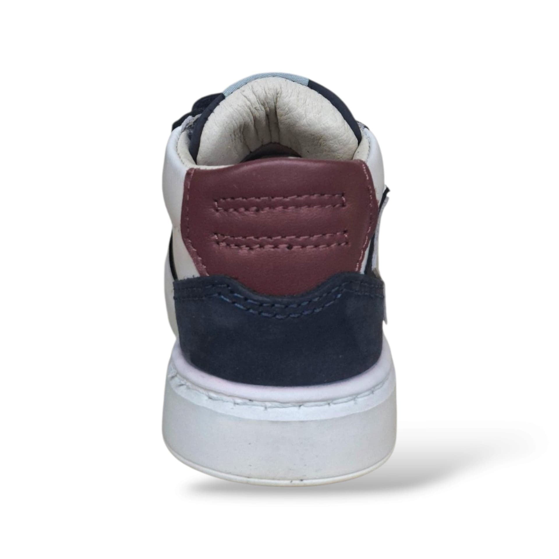 Balducci Cita CITA7487 Sneakers Primi Passi Bambini Blue Bianco Rosso | Pelle Suede Fodera Pelle Fondo Pieghevole Velcro Artigianale Italiana Sicura Naturale Ortopedica Qualità | Taglie 20-26 | Scarpetteria Gica - 3