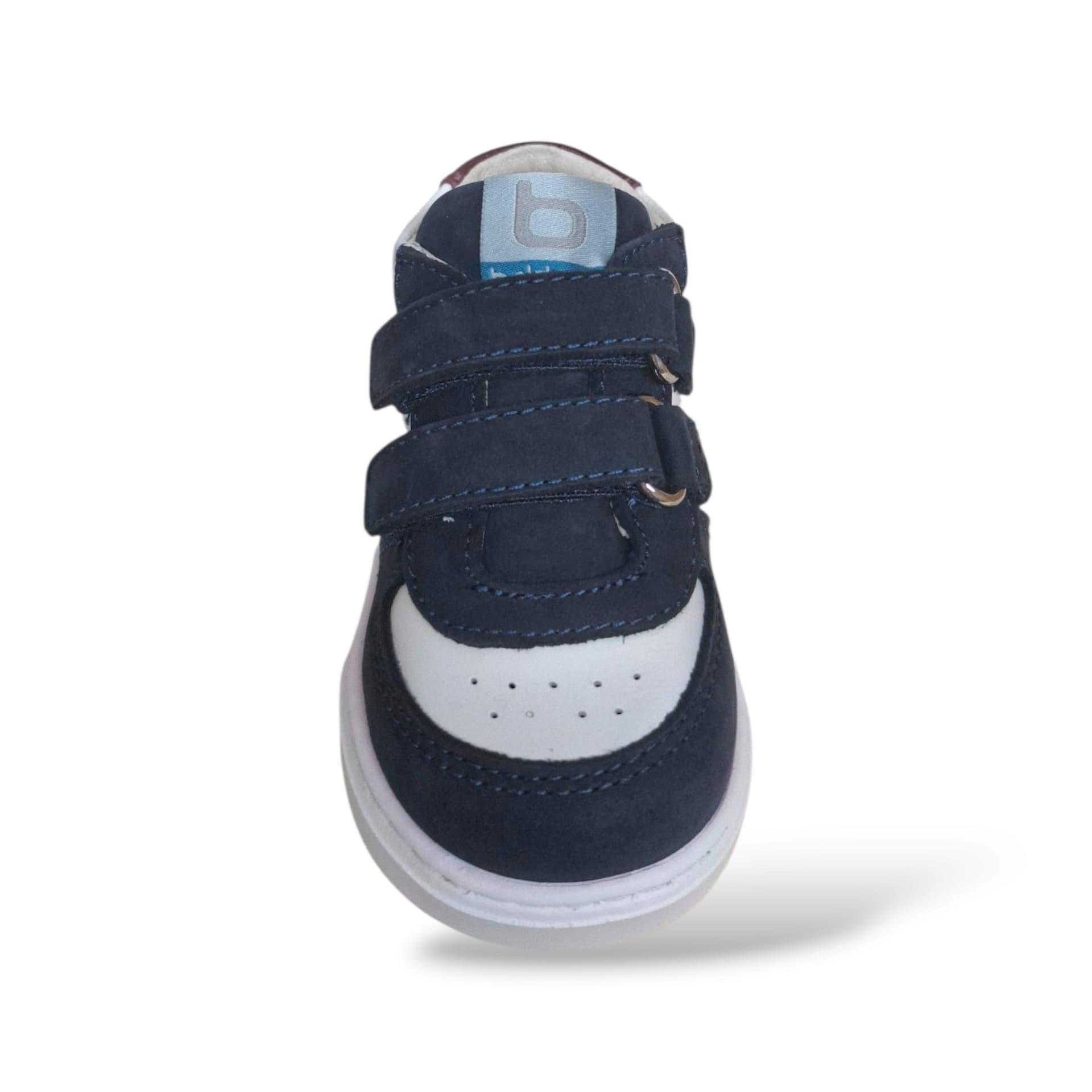 Balducci Cita CITA7487 Sneakers Primi Passi Bambini Blue Bianco Rosso | Pelle Suede Fodera Pelle Fondo Pieghevole Velcro Artigianale Italiana Sicura Naturale Ortopedica Qualità | Taglie 20-26 | Scarpetteria Gica - 4