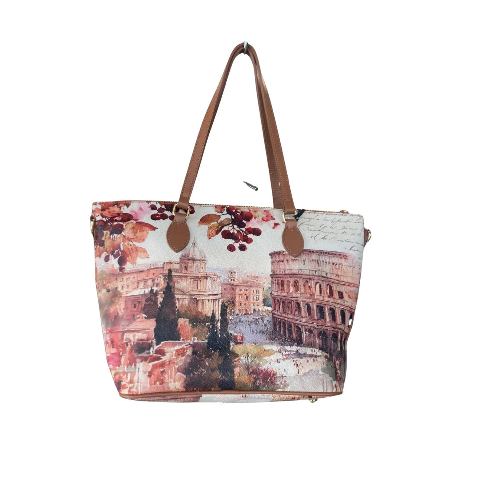 Ynot borsa shopping bag small dear rome marrone - 5