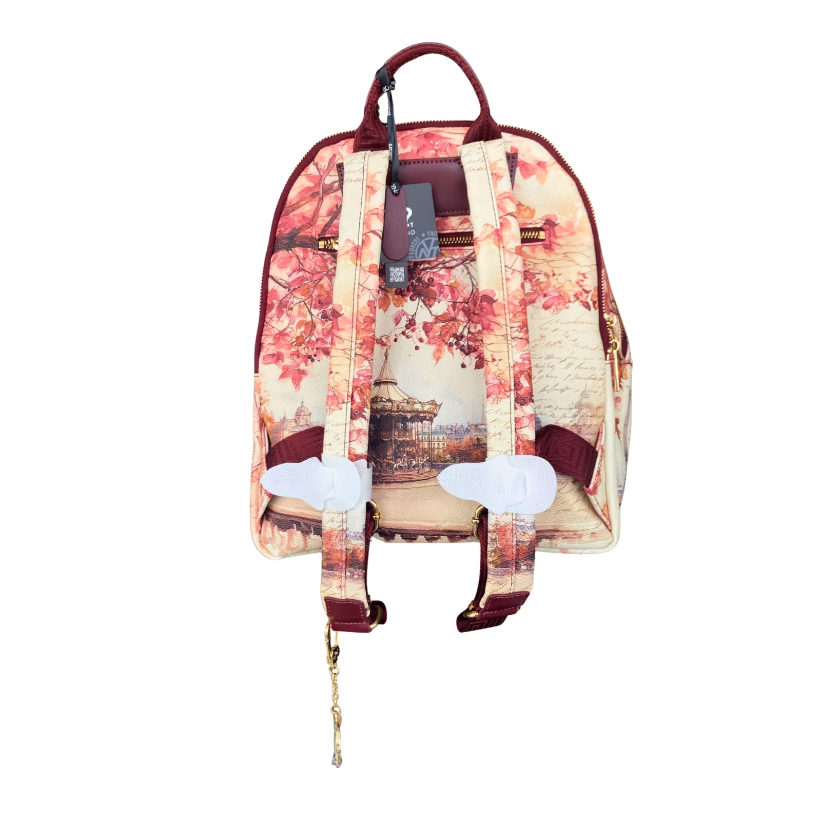 Ynot zaino backpack spalline regolabili sweet Paris bordeaux - 4