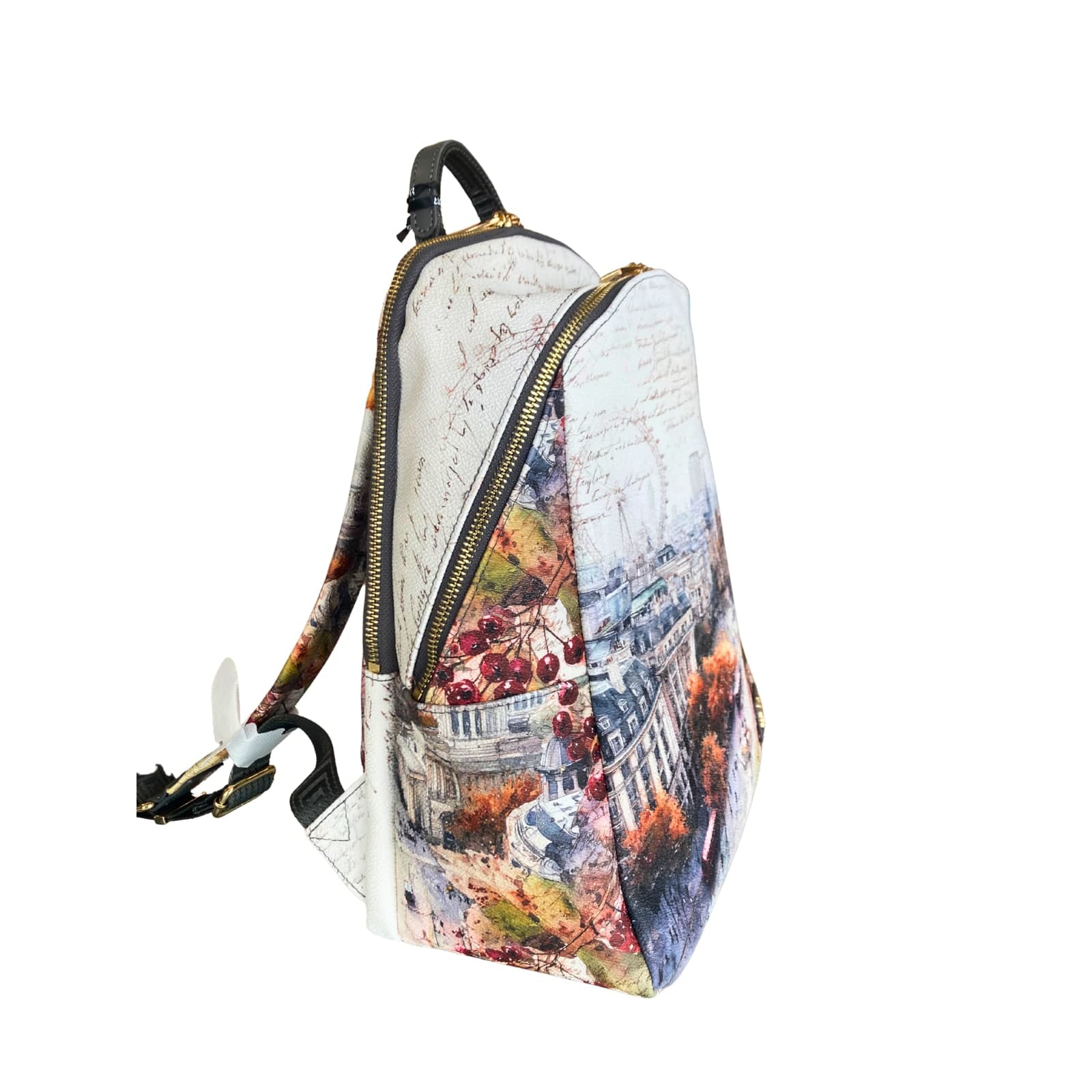 Ynot zaino backpack spalline regolabili London berry grigio - 2