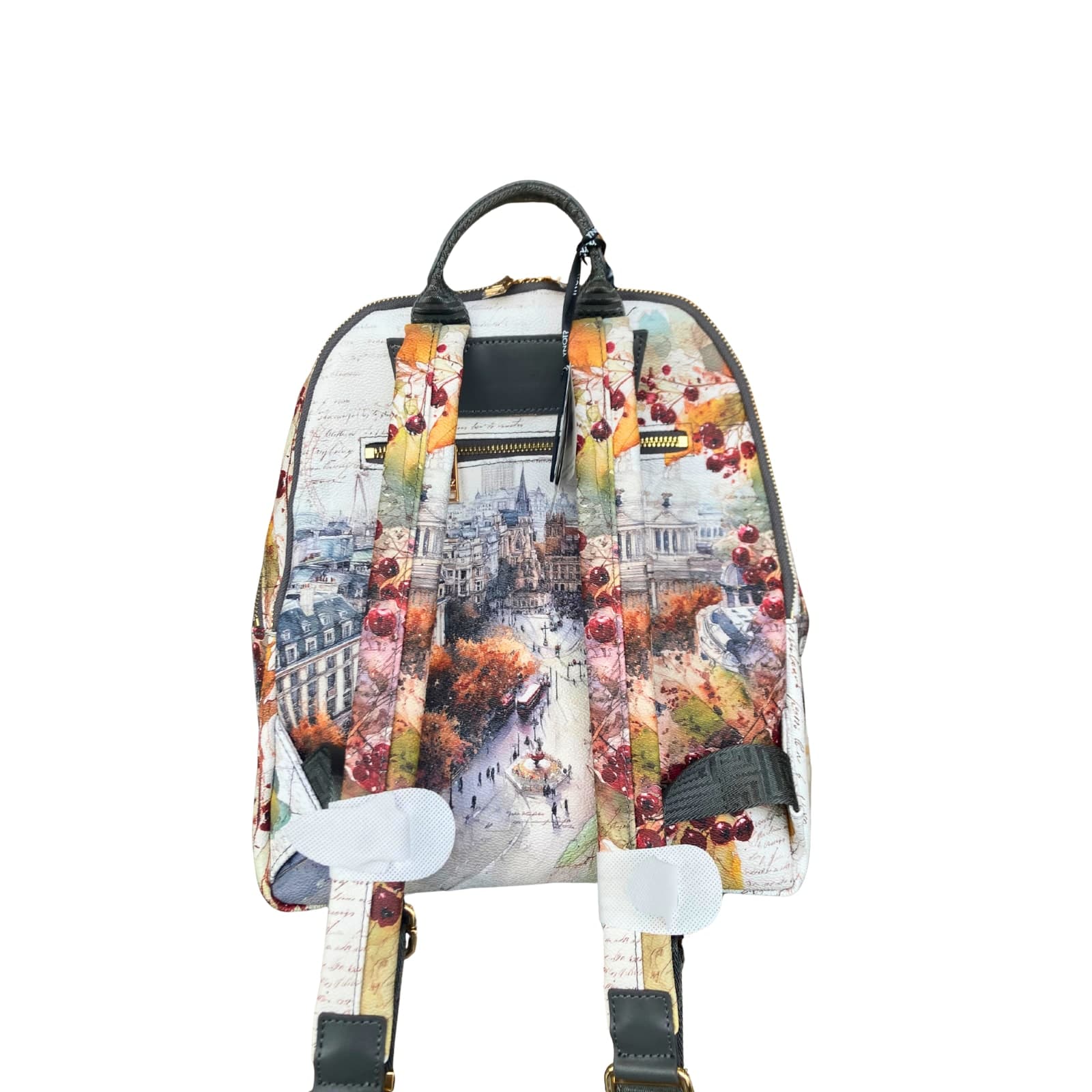 Ynot zaino backpack spalline regolabili London berry grigio - 4