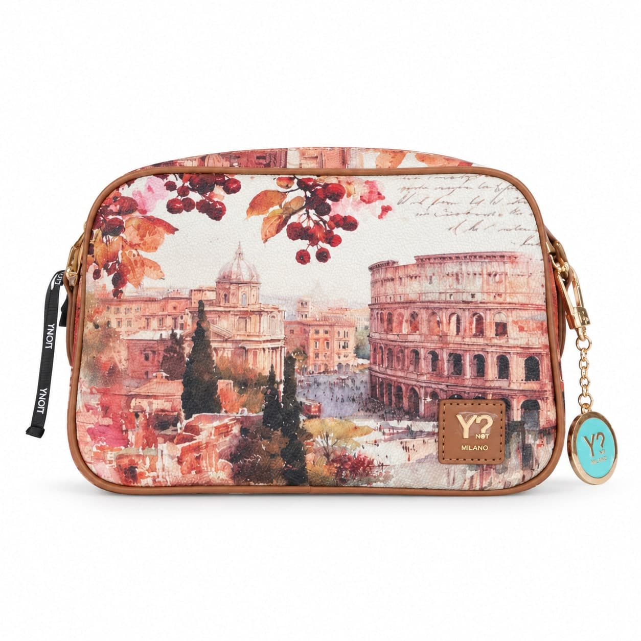Ynot borsa a tracolla camera bag dear Rome marrone - 2