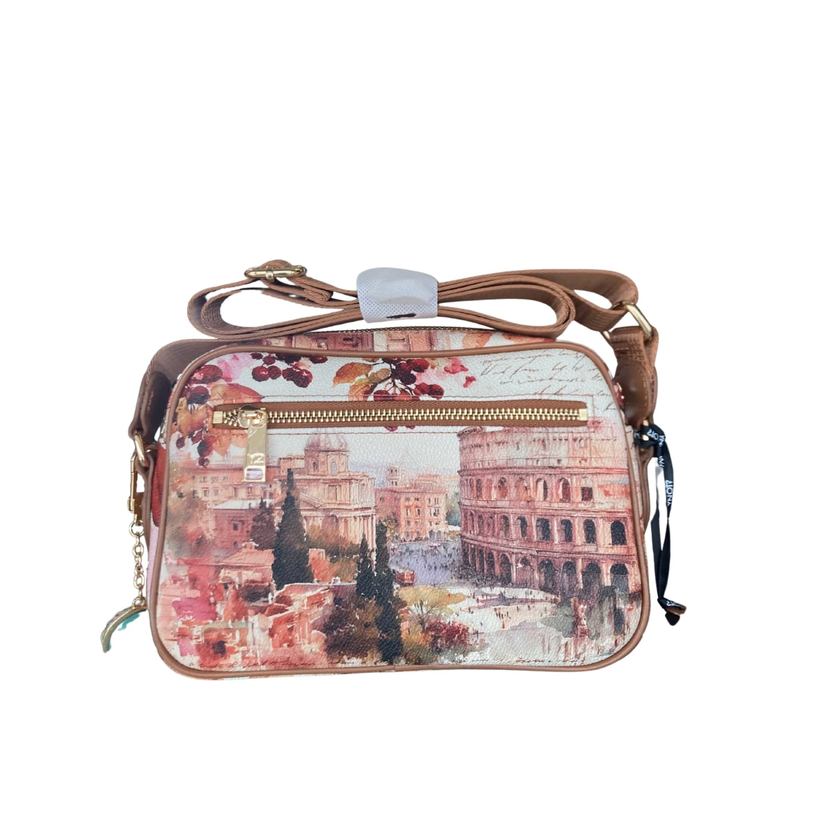 Ynot borsa a tracolla camera bag dear Rome marrone - 4