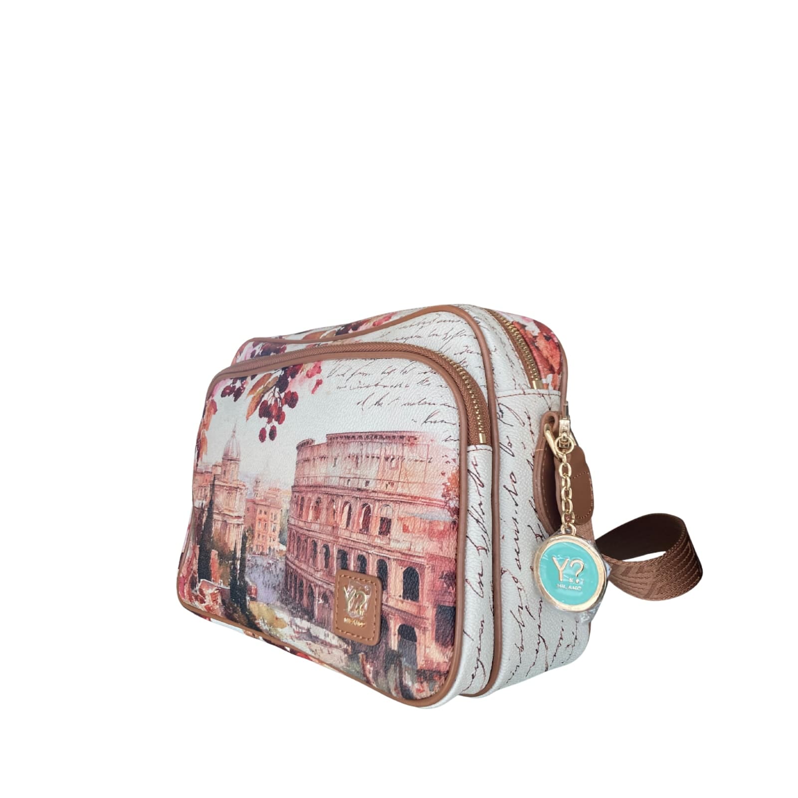 Ynot borsa tracolla reporter dear Rome marrone - 2