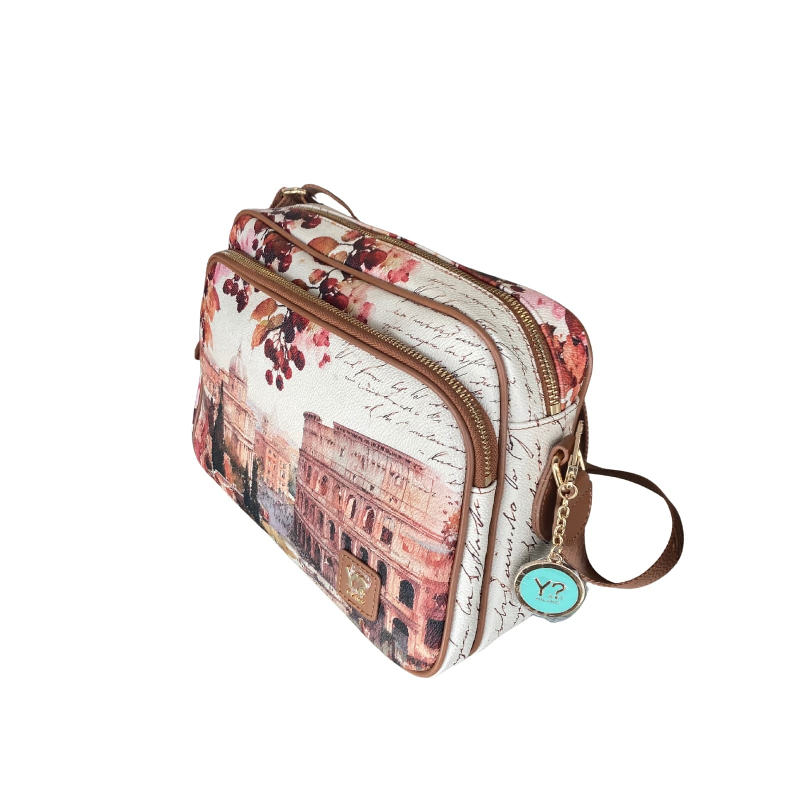 Ynot borsa tracolla reporter dear Rome marrone - 3