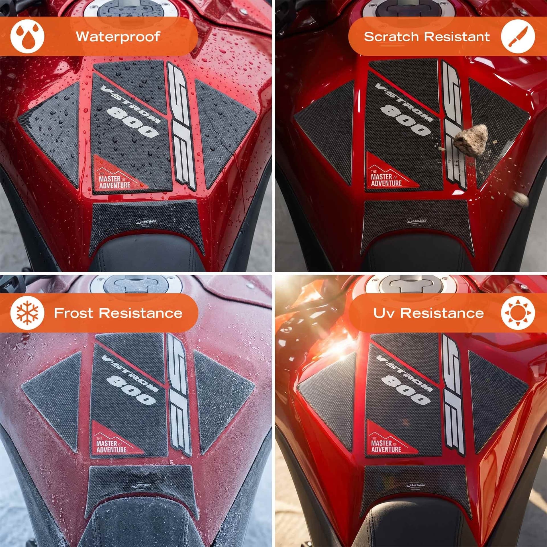 Adesivo Paraserbatoio moto compatibile con Suzuki V-Strom 800 SE 2025-2026 - 8