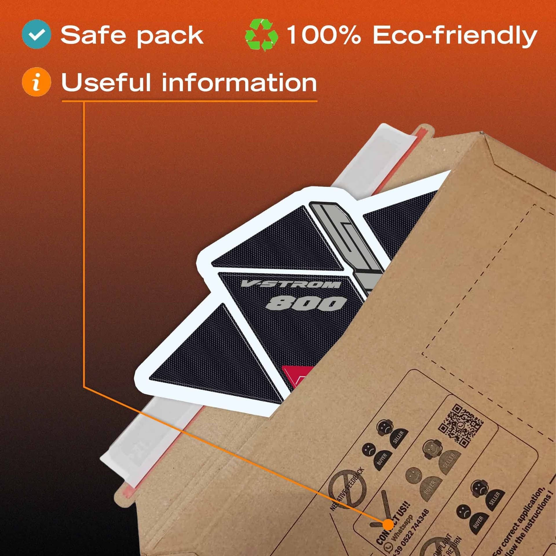Adesivo Paraserbatoio moto compatibile con Suzuki V-Strom 800 SE 2025-2026 - 10