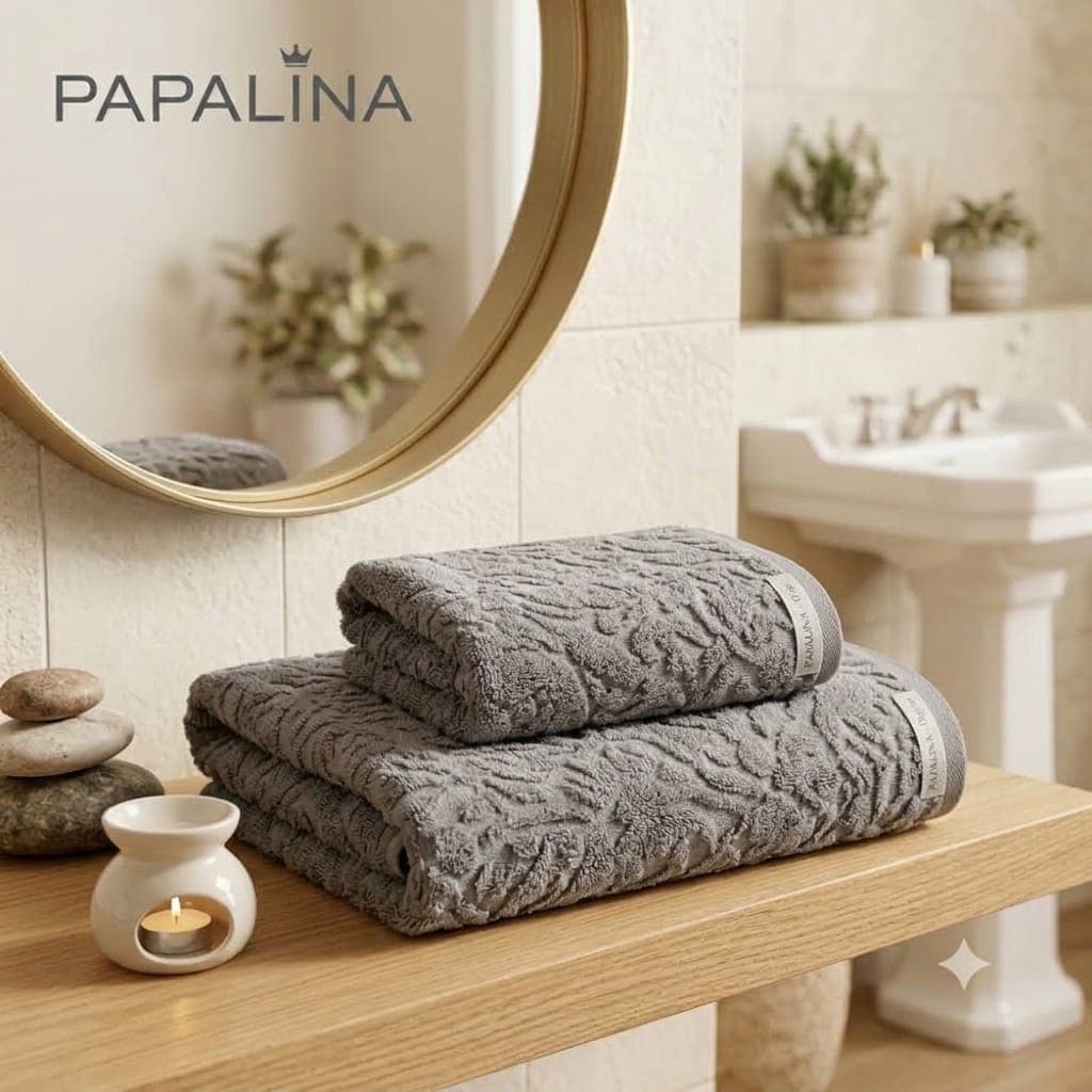 Set Asciugamani 1+1 Papalina Boboli  Spugna di Cotone - 2