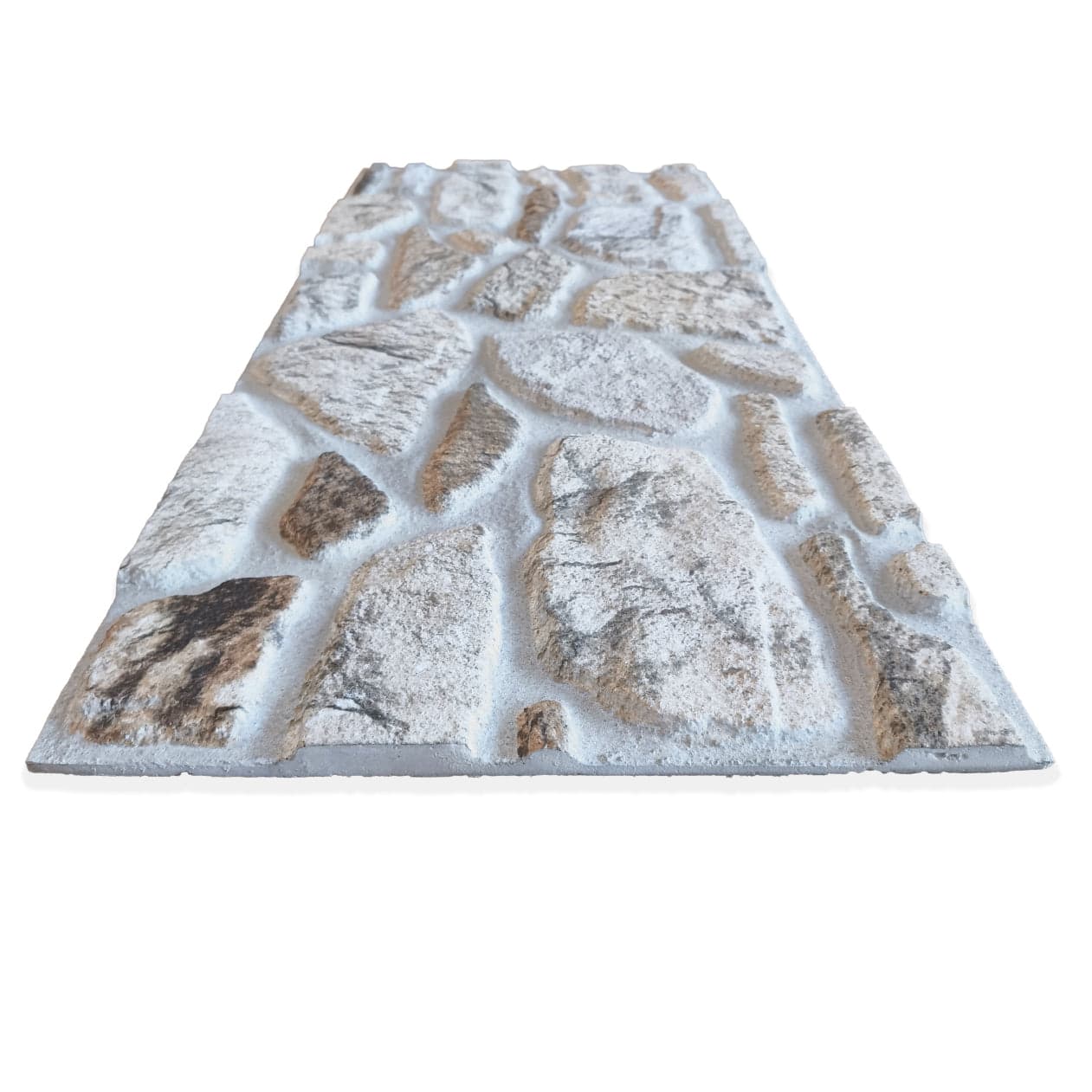 Pannello Isolante per Cappotto Interno ed Esterno in Styrofoam 3D Effetto Pietra di Tracia 1200x500x30 mm - 3