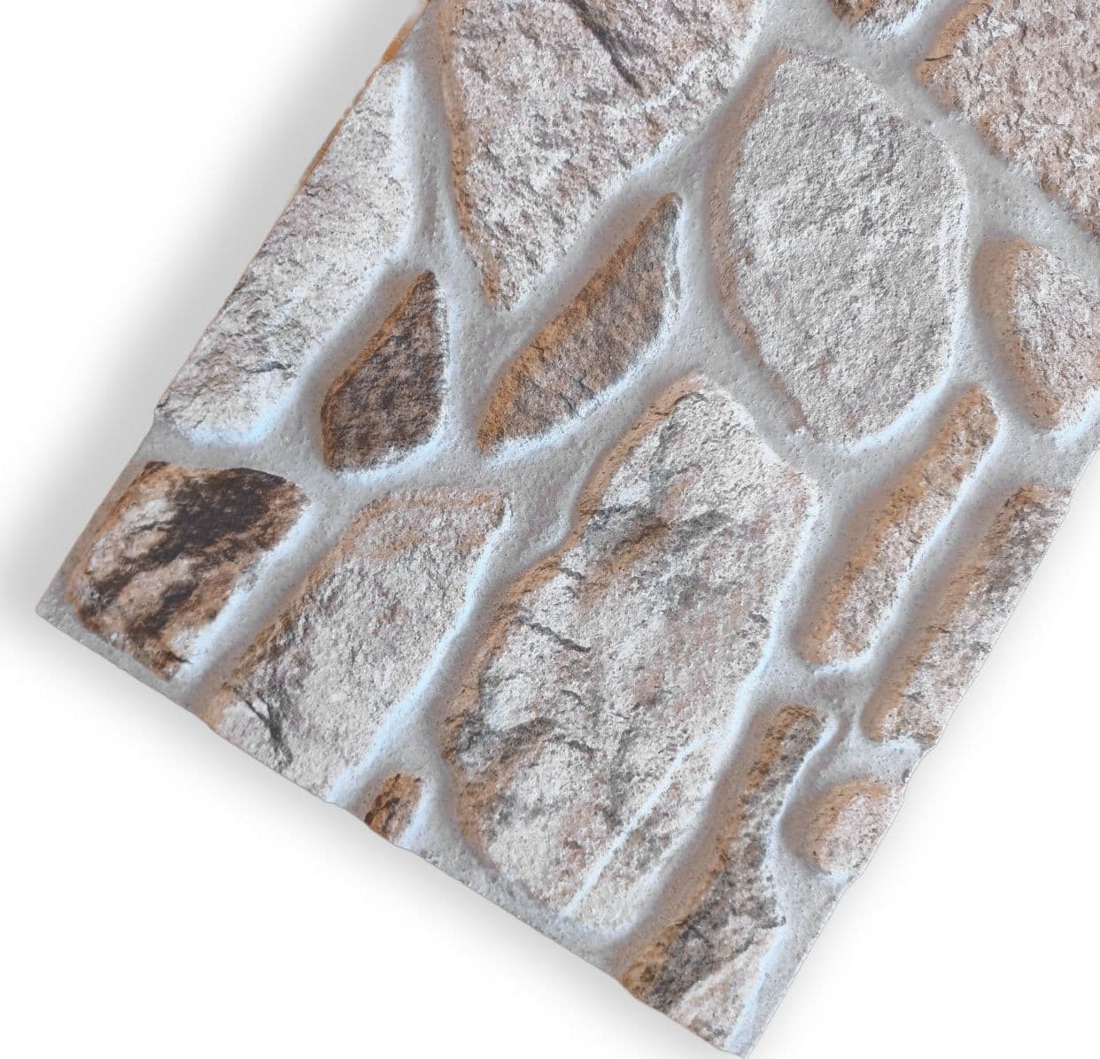 Pannello Isolante per Cappotto Interno ed Esterno in Styrofoam 3D Effetto Pietra di Tracia 1200x500x30 mm - 5