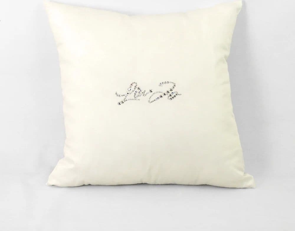 Cuscino Arredo Basico Liu Jo ! 40x40 sfoderabile in Raso di Cotone con Logo Swarovski - 6