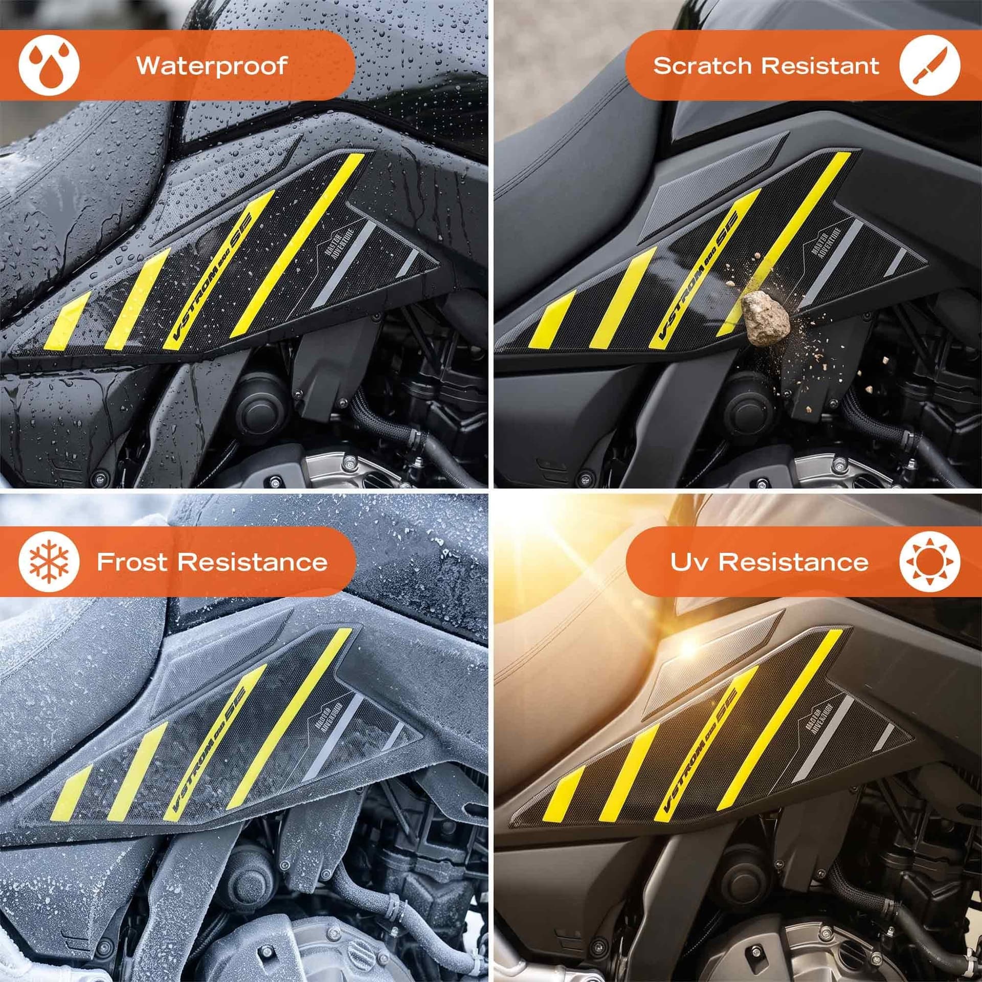 Adesivi 3D Sottosella moto compatibile con Suzuki V-Strom 800 SE 2025-2026 - 3