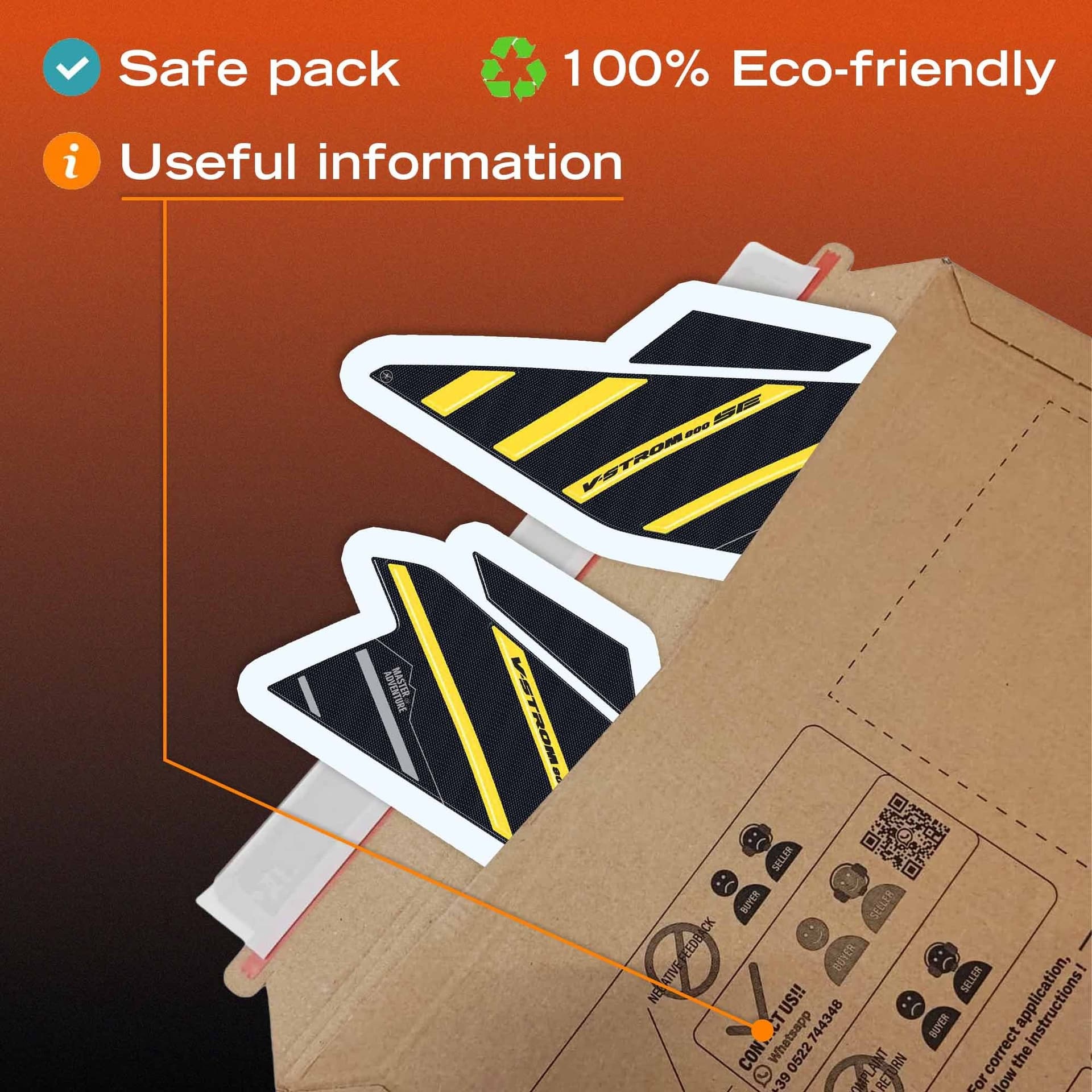 Adesivi 3D Sottosella moto compatibile con Suzuki V-Strom 800 SE 2025-2026 - 5