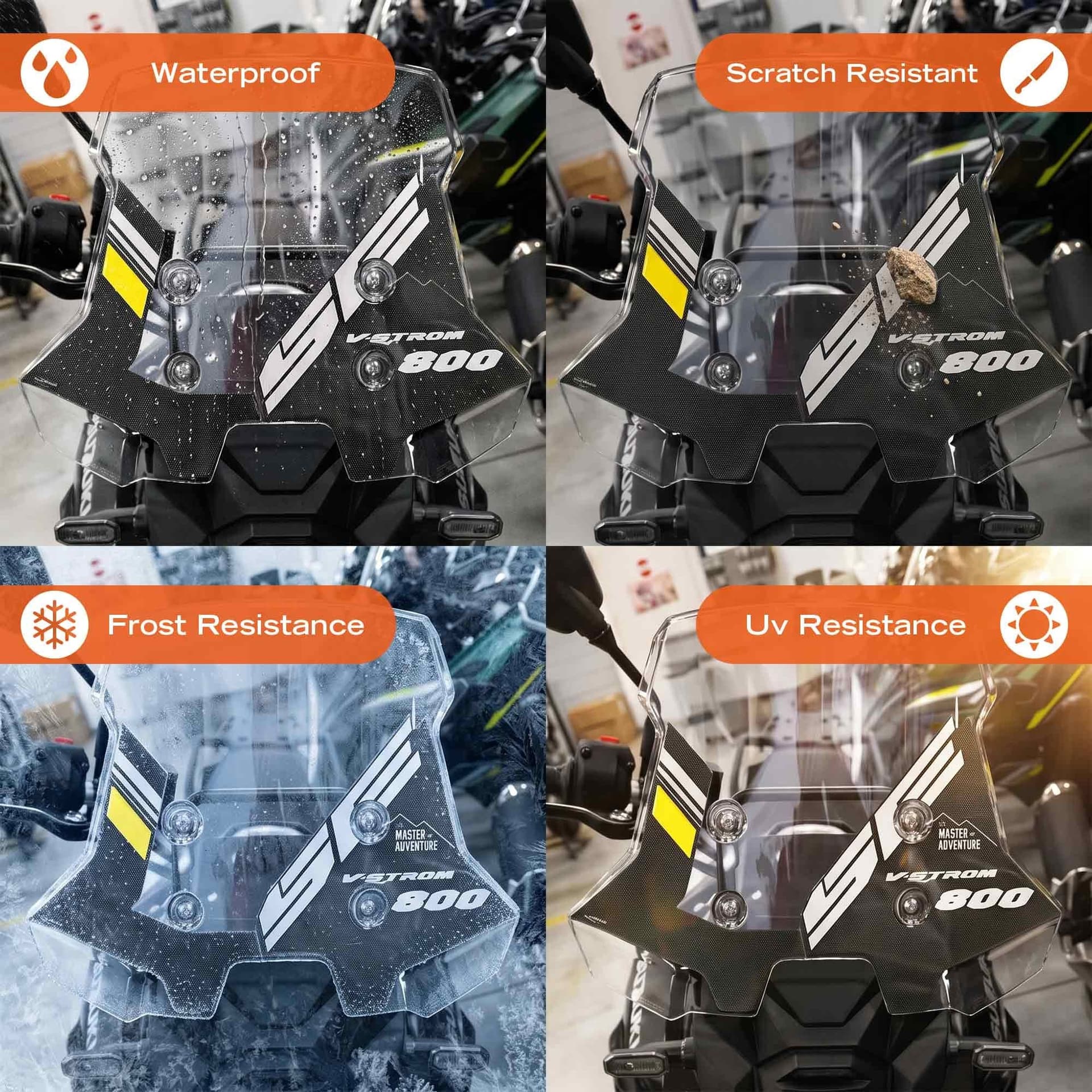 Adesivo 3D Cupolino moto compatibile con Suzuki V-Strom 800 SE 2025-2026 - 3