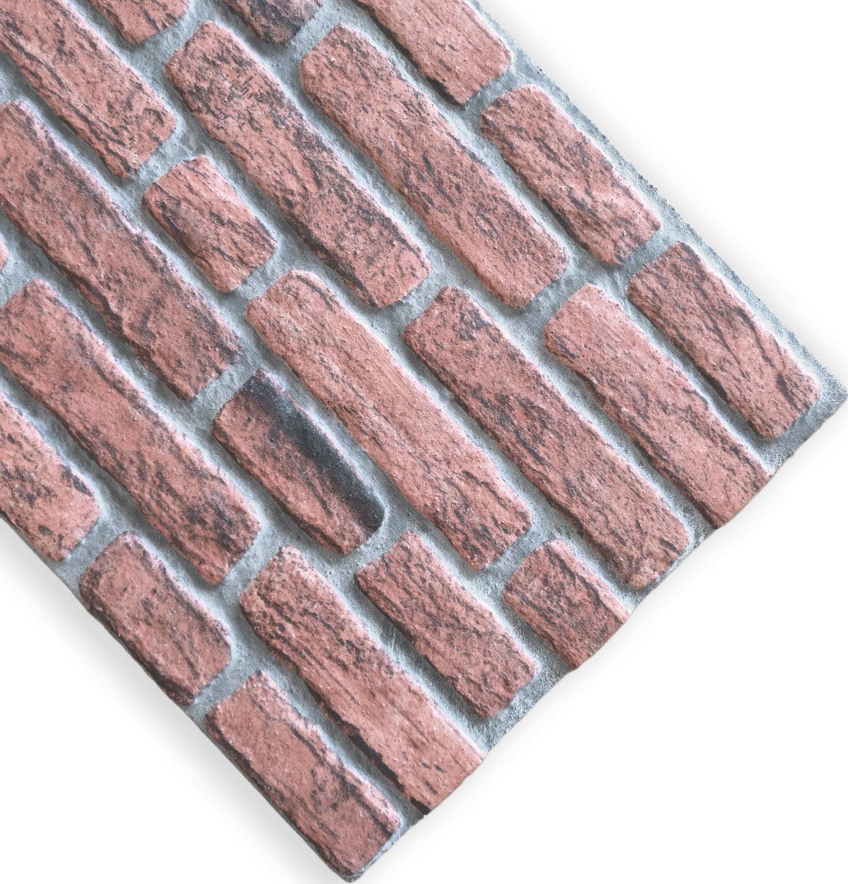Pannello Isolante per Cappotto Interno ed Esterno in Styrofoam 3D Effetto Mattone Facciavista Rustico 1200x500x20 mm - 5