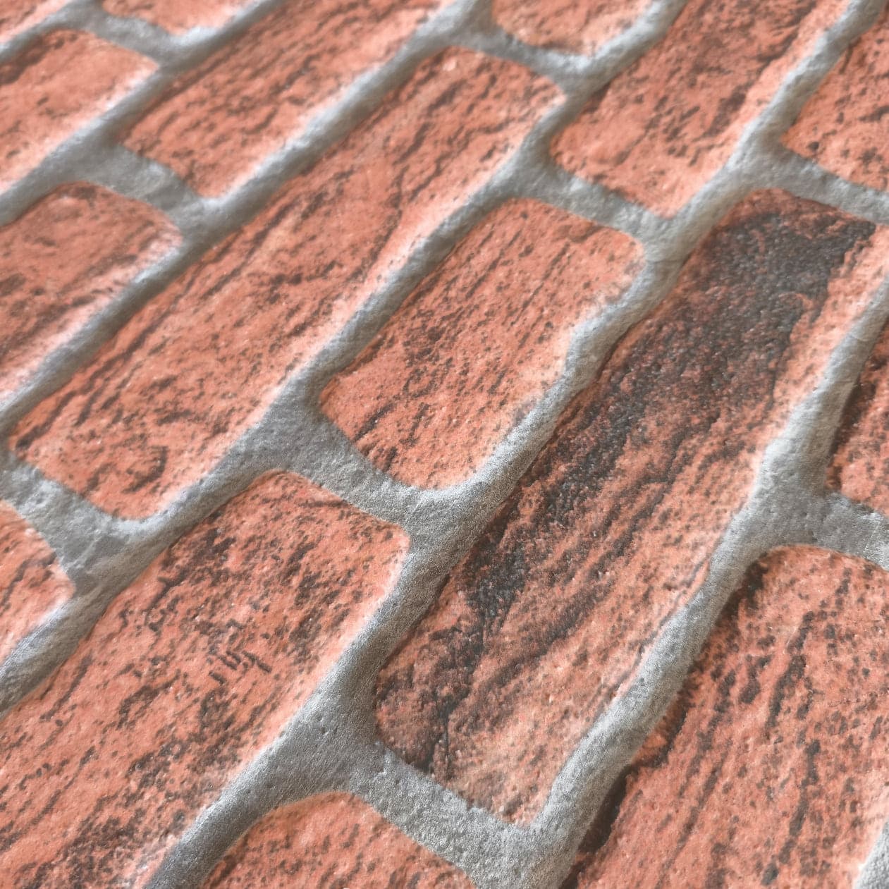 Pannello Isolante per Cappotto Interno ed Esterno in Styrofoam 3D Effetto Mattone Facciavista Rustico 1200x500x20 mm - 6