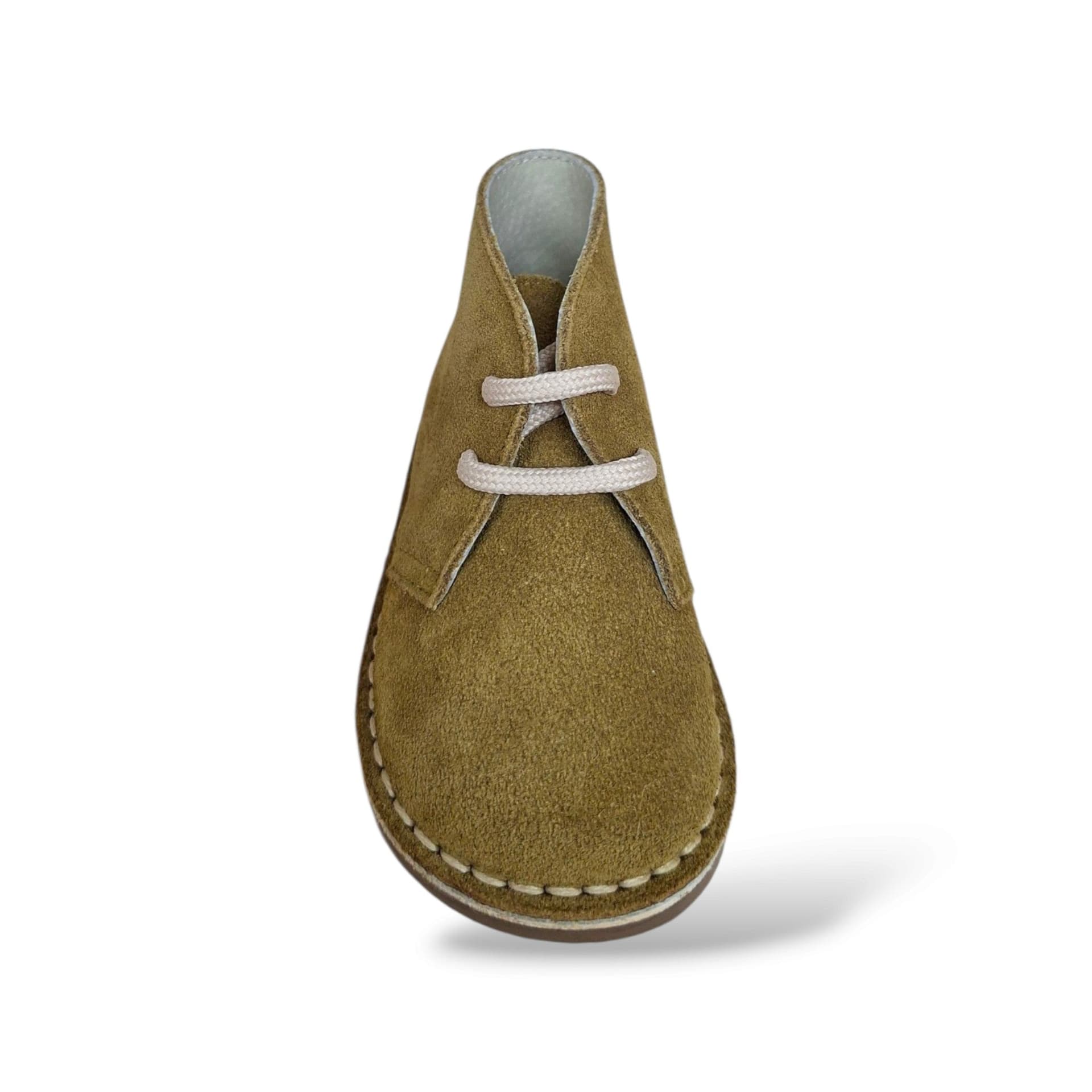 Panyno B2920 Polacchino Bambini Kaki | Suede Crosta Fodera Pelle Sottopiede Anatomico Pelle Fondo Gomma Lacci Stile Clarks Elegante Raffinato Unisex Autunnale Quotidiano Cerimonia | Taglie 19-27 | Scarpetteria Gica - 4