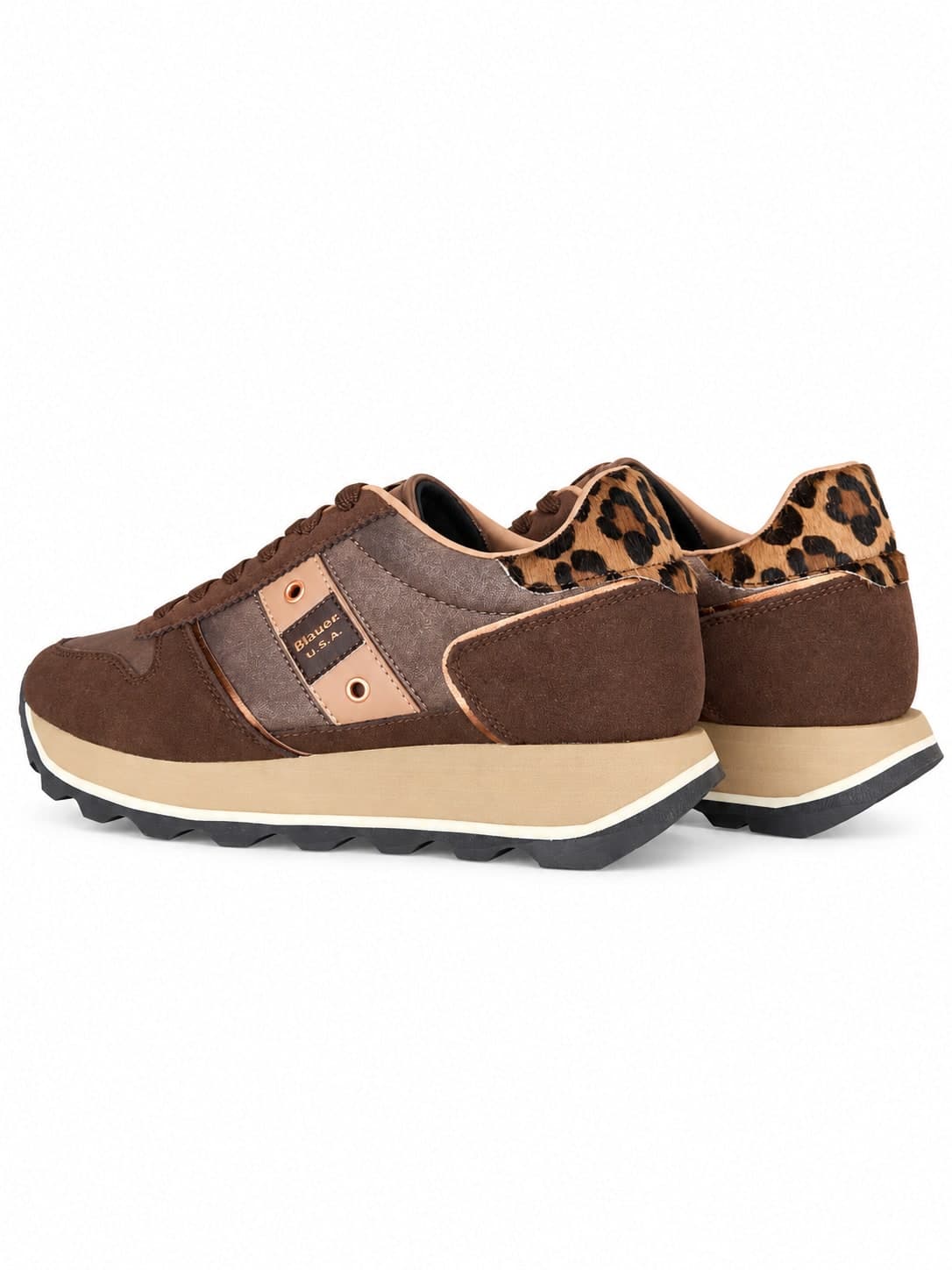 Blauer sneakers donna Mills in pelle brown - 3