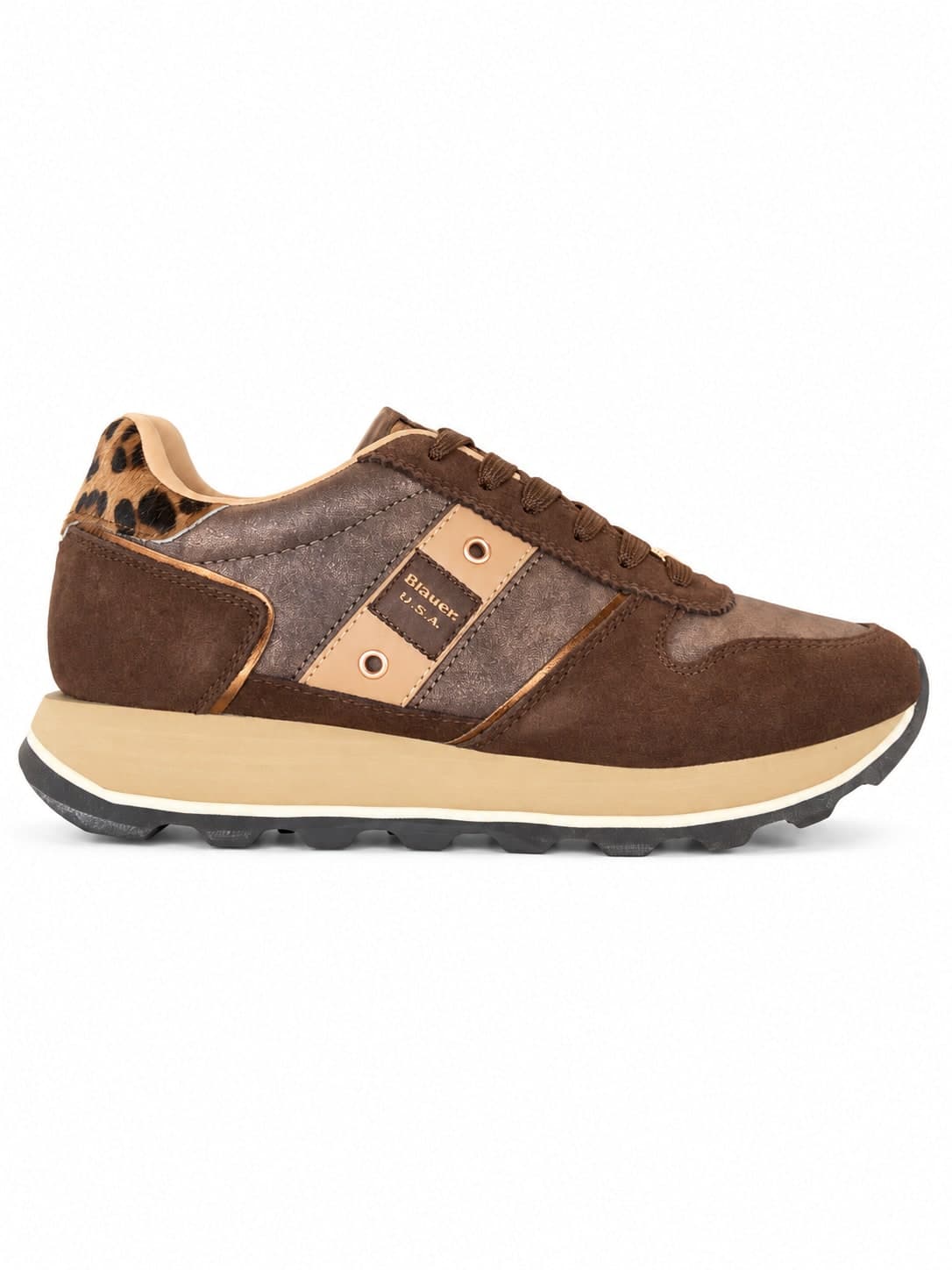 Blauer sneakers donna Mills in pelle brown - 5