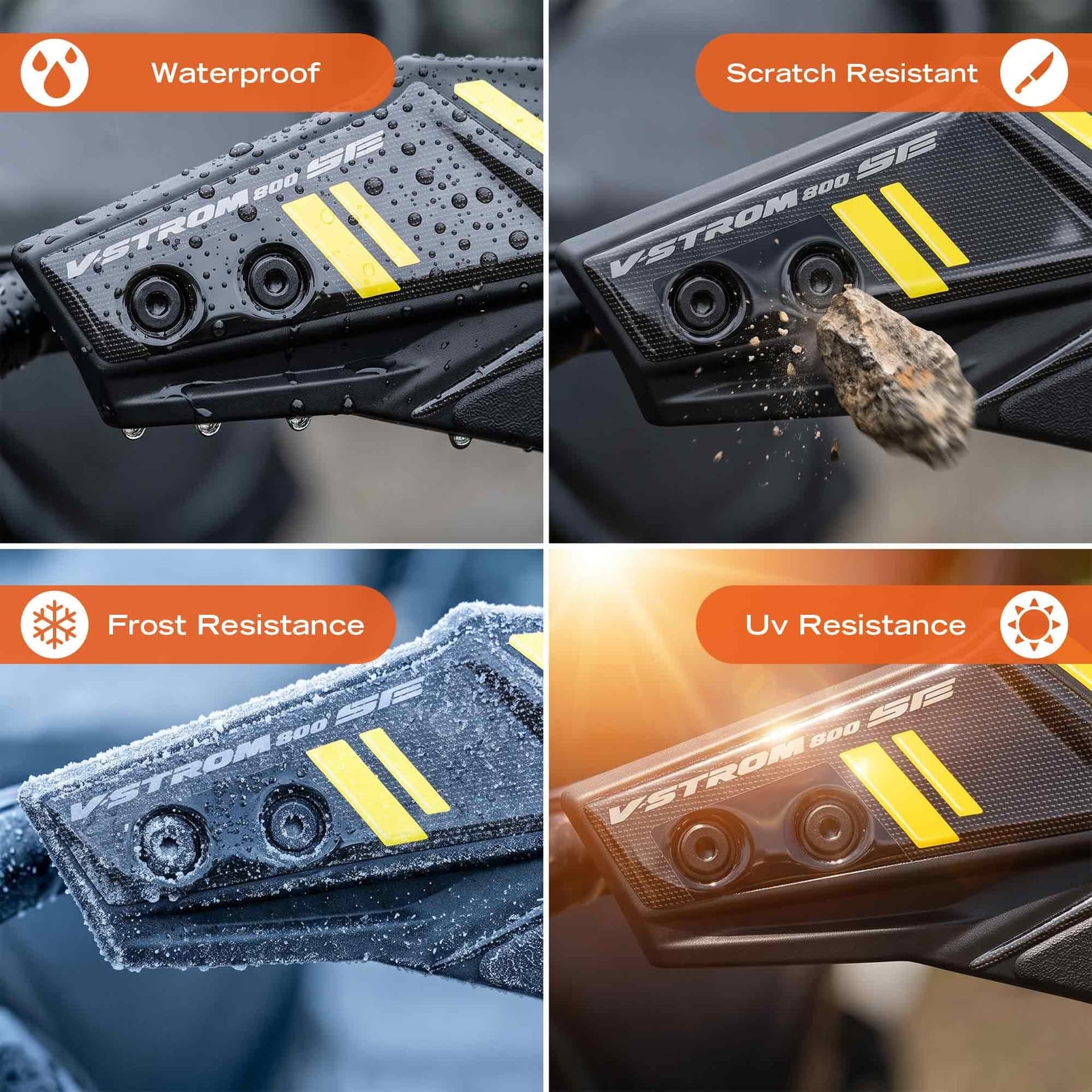 Adesivi 3D Paramani moto compatibile con Suzuki V-Strom 800 SE 2025-2026 - 3