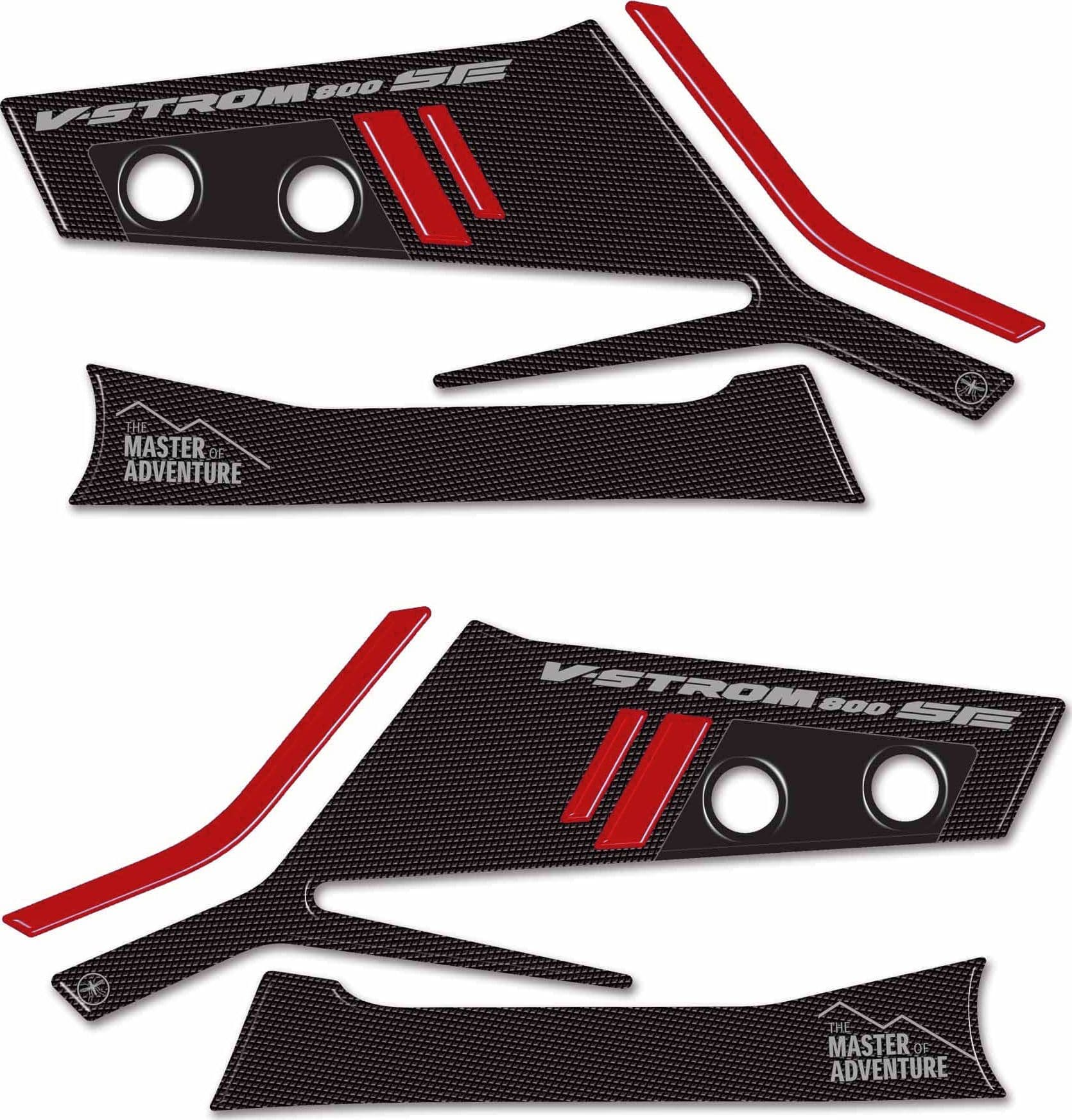 Adesivi 3D Paramani moto compatibile con Suzuki V-Strom 800 SE 2025-2026 - 7
