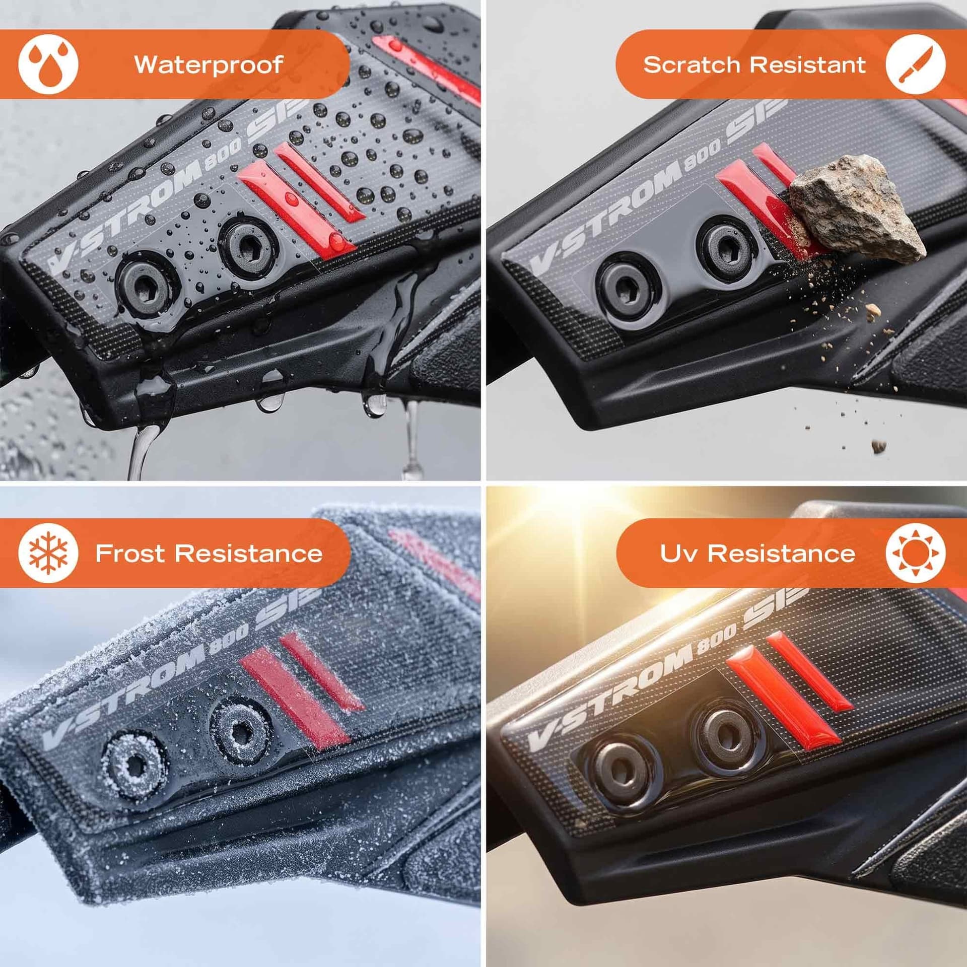 Adesivi 3D Paramani moto compatibile con Suzuki V-Strom 800 SE 2025-2026 - 8