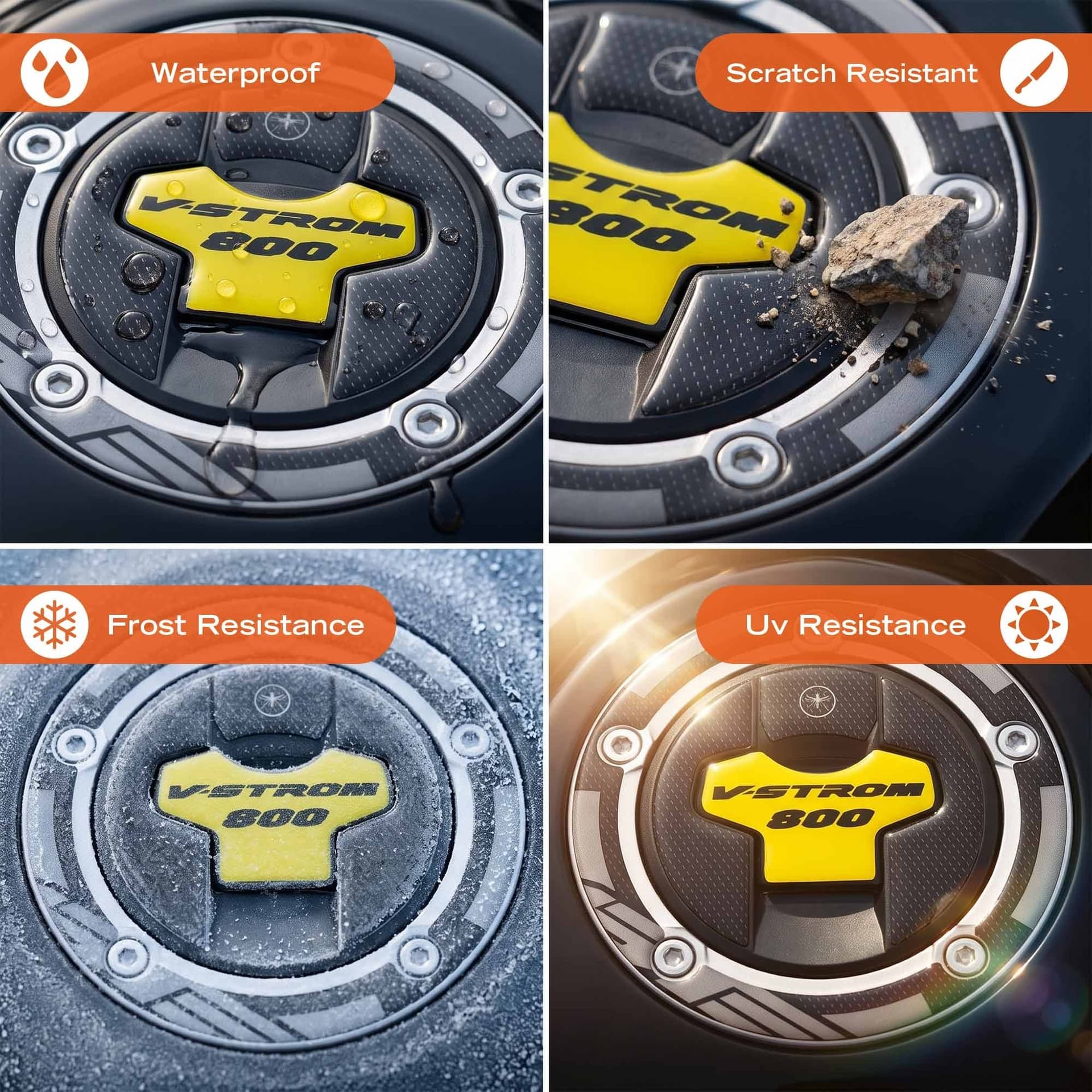 Adesivo 3D Tappo moto compatibile con Suzuki V-Strom 800 SE 2025-2026 - 3