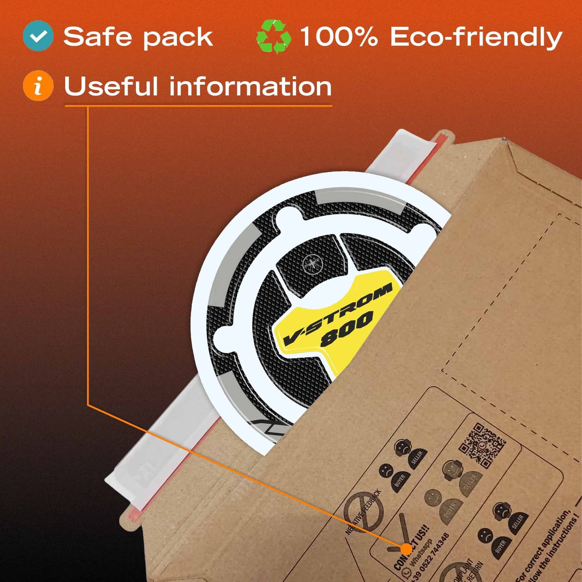 Adesivo 3D Tappo moto compatibile con Suzuki V-Strom 800 SE 2025-2026 - 5