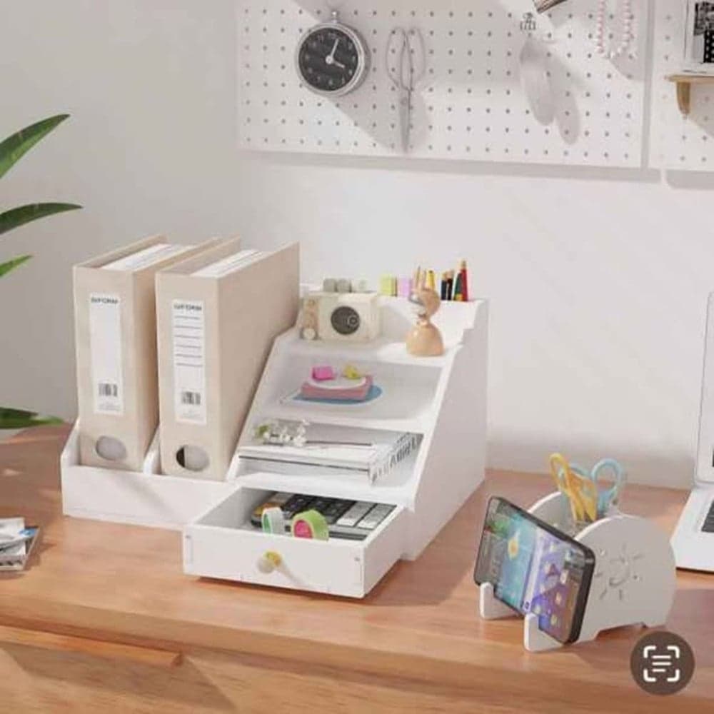 ORGANIZER DA SCRIVANIA MULTIFUNZIONALE PORTADOCUMENTI OGGETTI CON SUPPORTO CELLULARE 62191 - 6