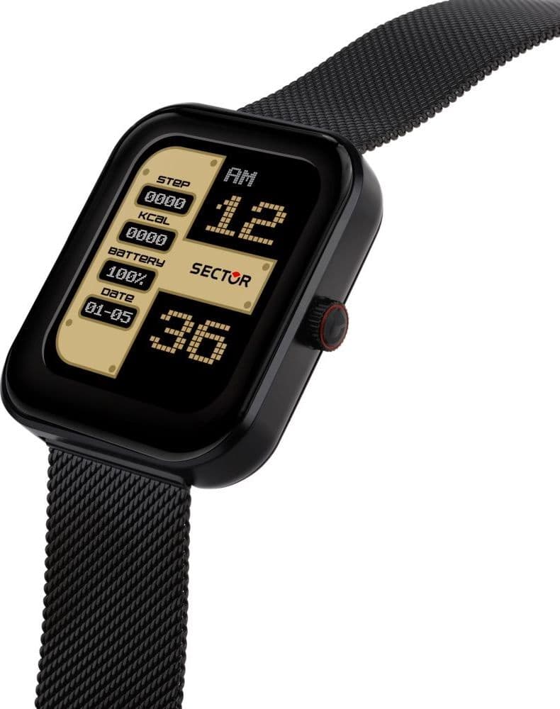 Smartwatch Sector S-03 Nero Maglia Milano (R3253294002) - 2